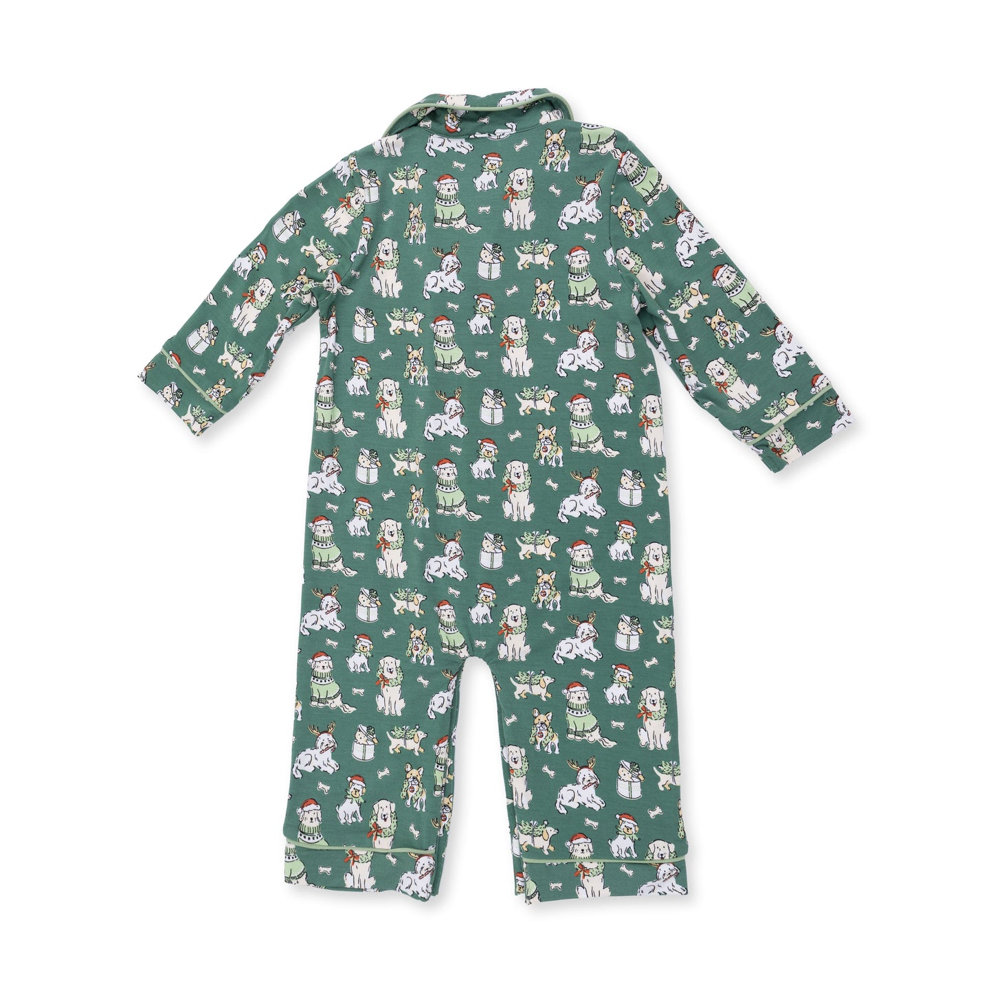 Christmas Dogs Uni - Long Sleeve Coat Style Romper