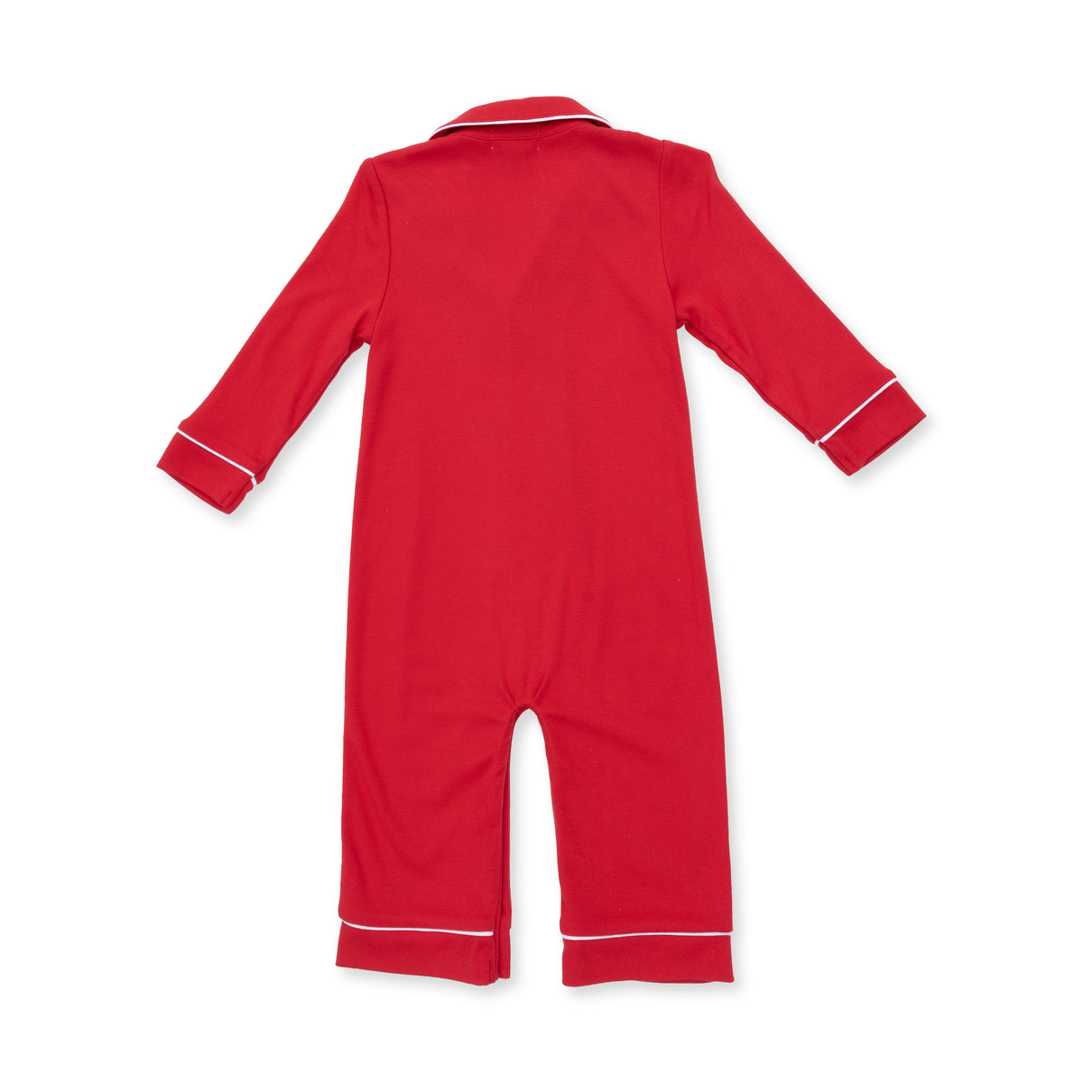 Ribbon Red - Long Sleeve Coat Style Romper