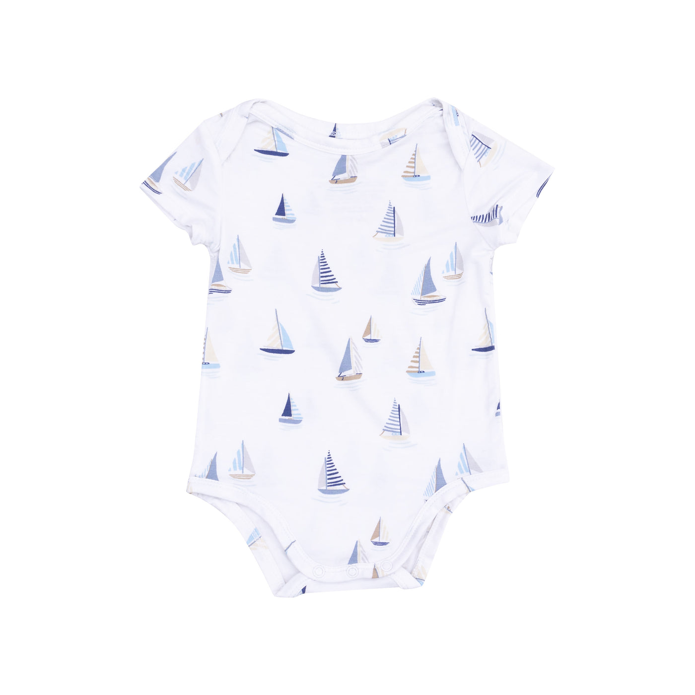 Short Sleeve Bodysuit - Sailboats Blue