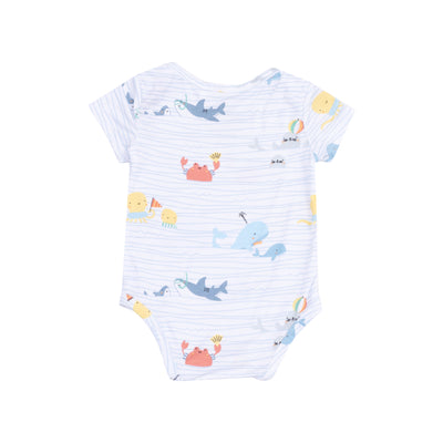 Short Sleeve Bodysuit - Sea Stripes