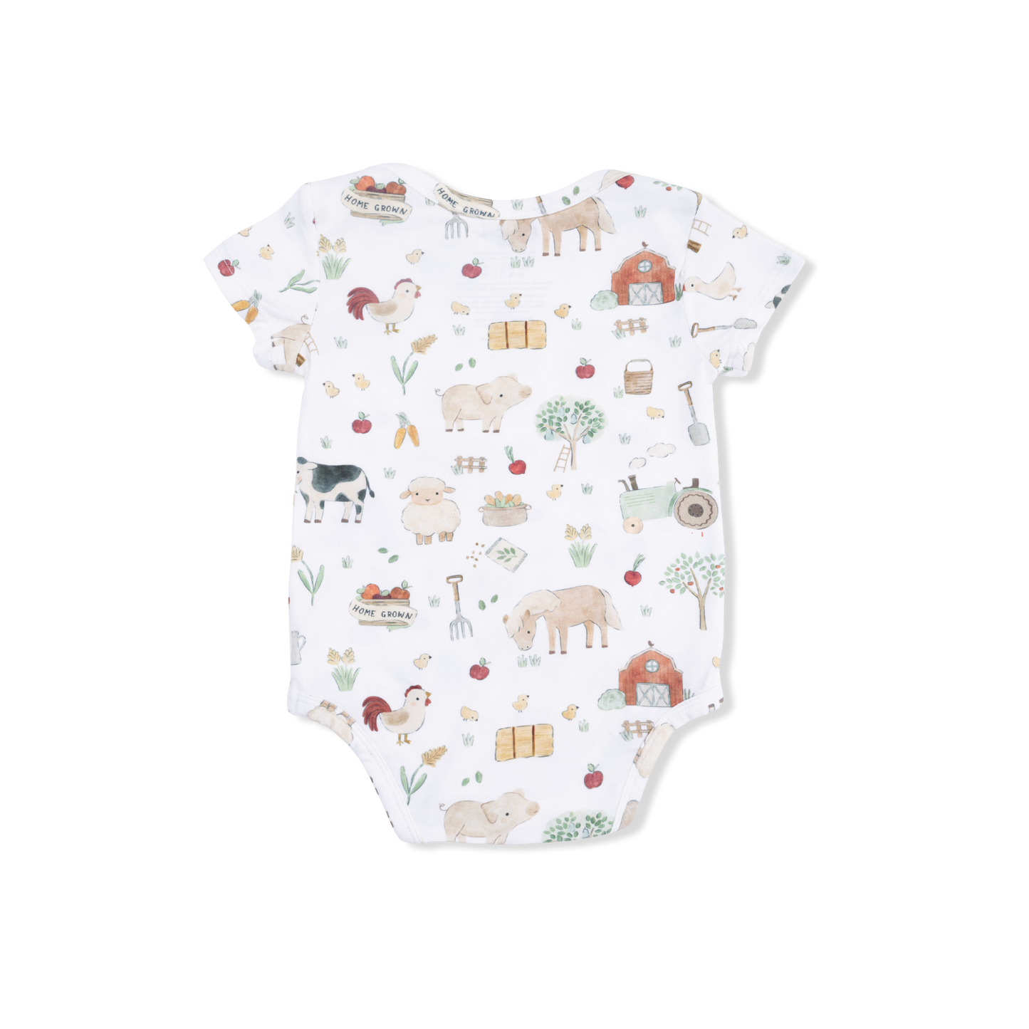 Cute Farm Animals Uni - Short Sleeve Bodysuit-Angel Dear