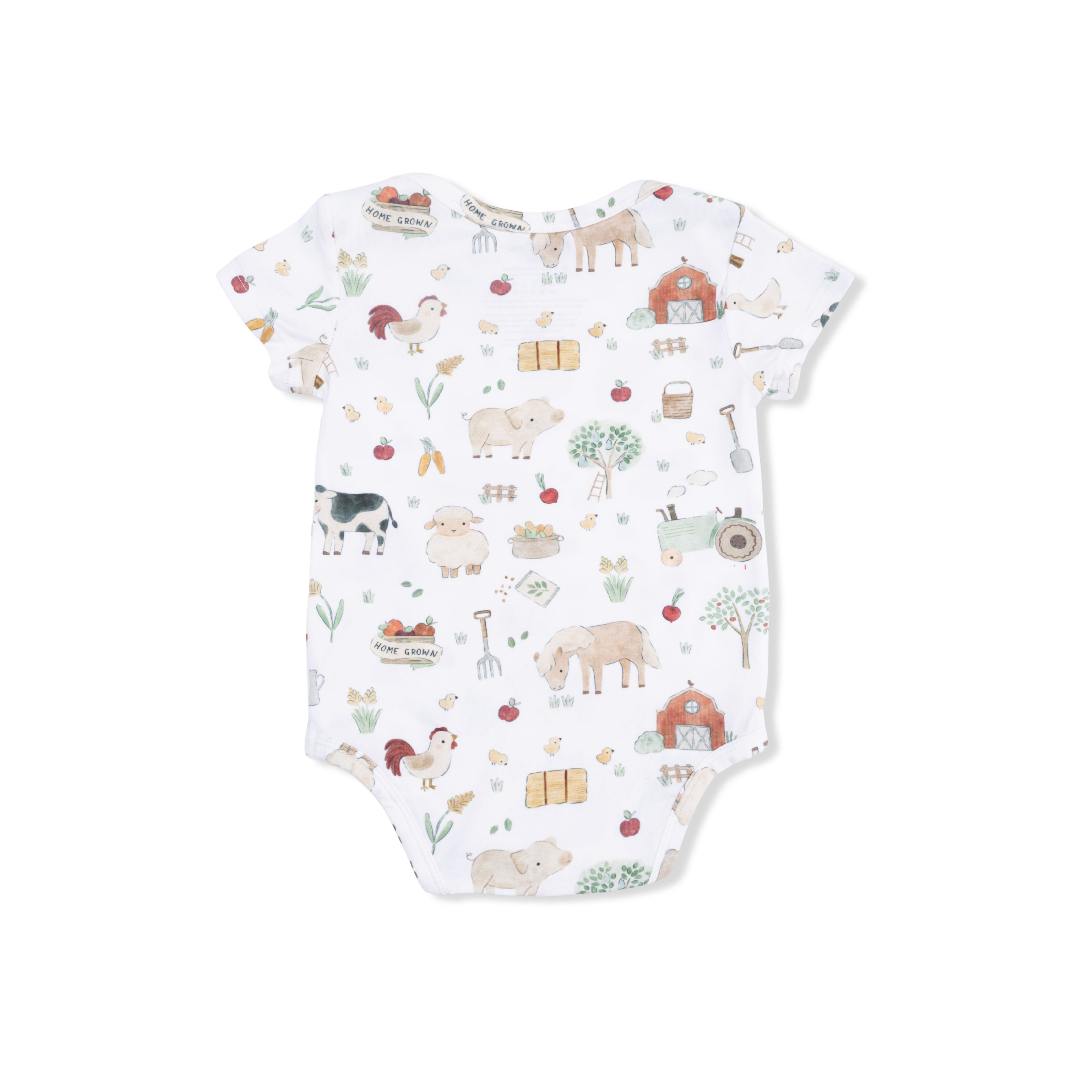 Cute Farm Animals Uni - Short Sleeve Bodysuit-Angel Dear