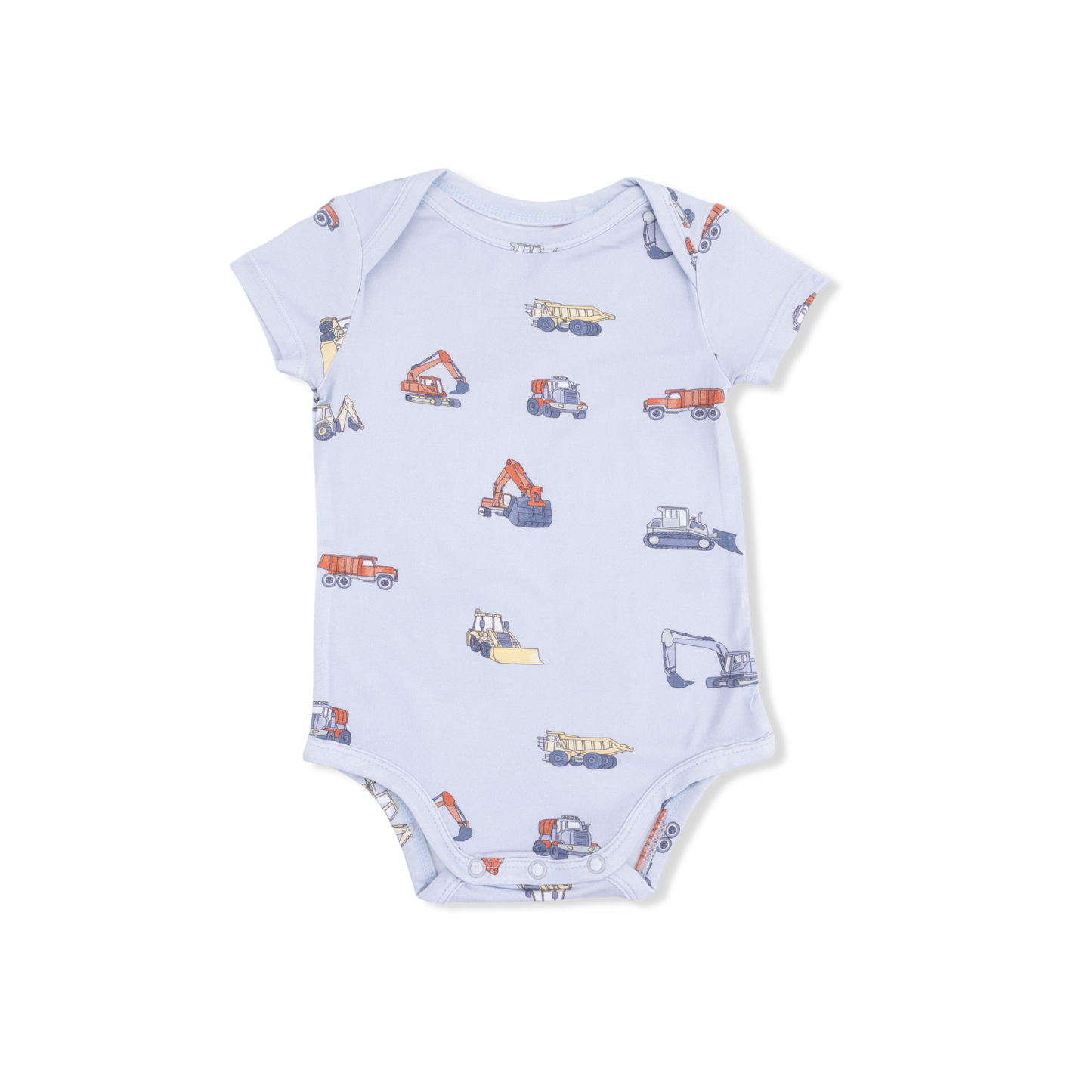 Construction Vehicles - Short Sleeve Bodysuit-Angel Dear