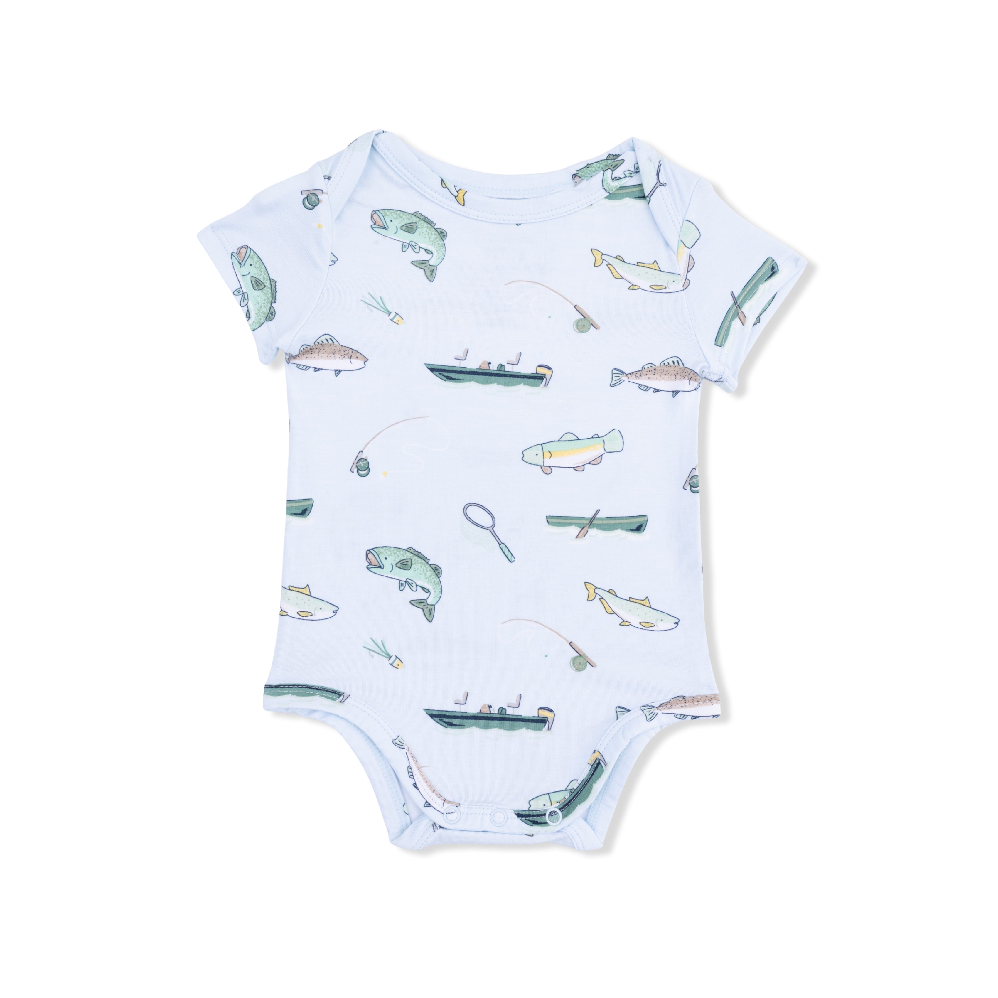 Fishing - Short Sleeve Bodysuit-Angel Dear