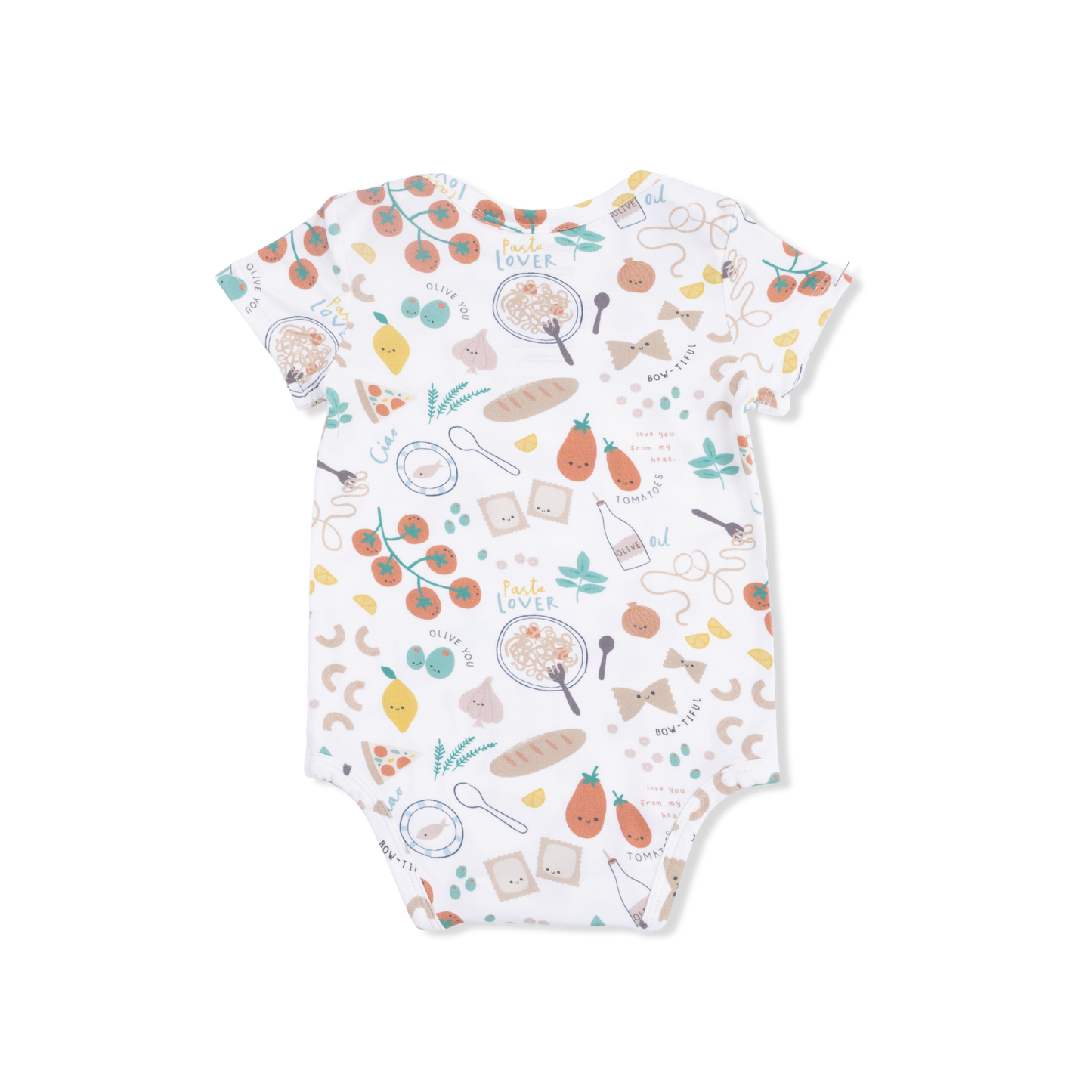 Pasta Lovers - Short Sleeve Bodysuit-Angel Dear
