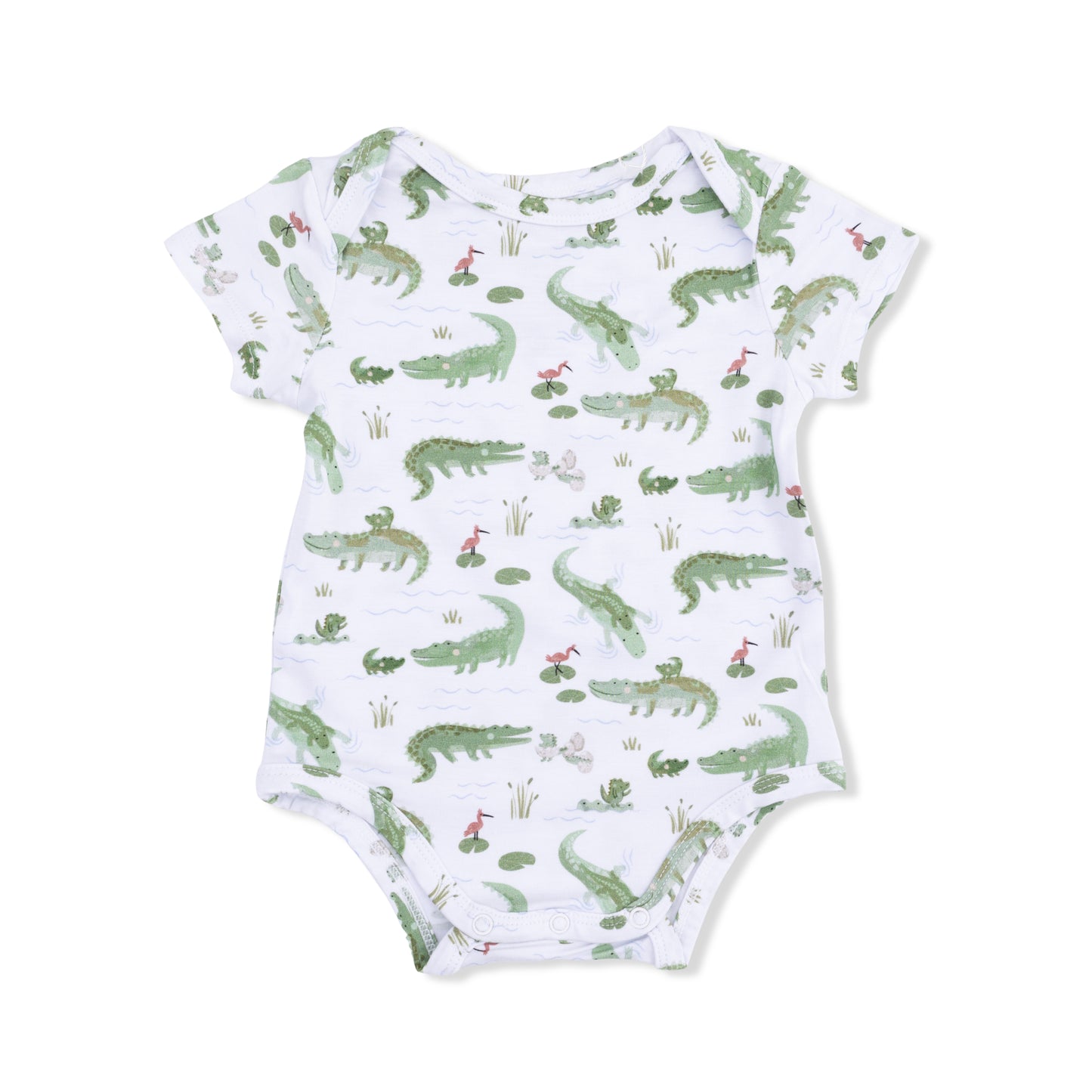 Crayon Alligators - Short Sleeve Bodysuit-Angel Dear