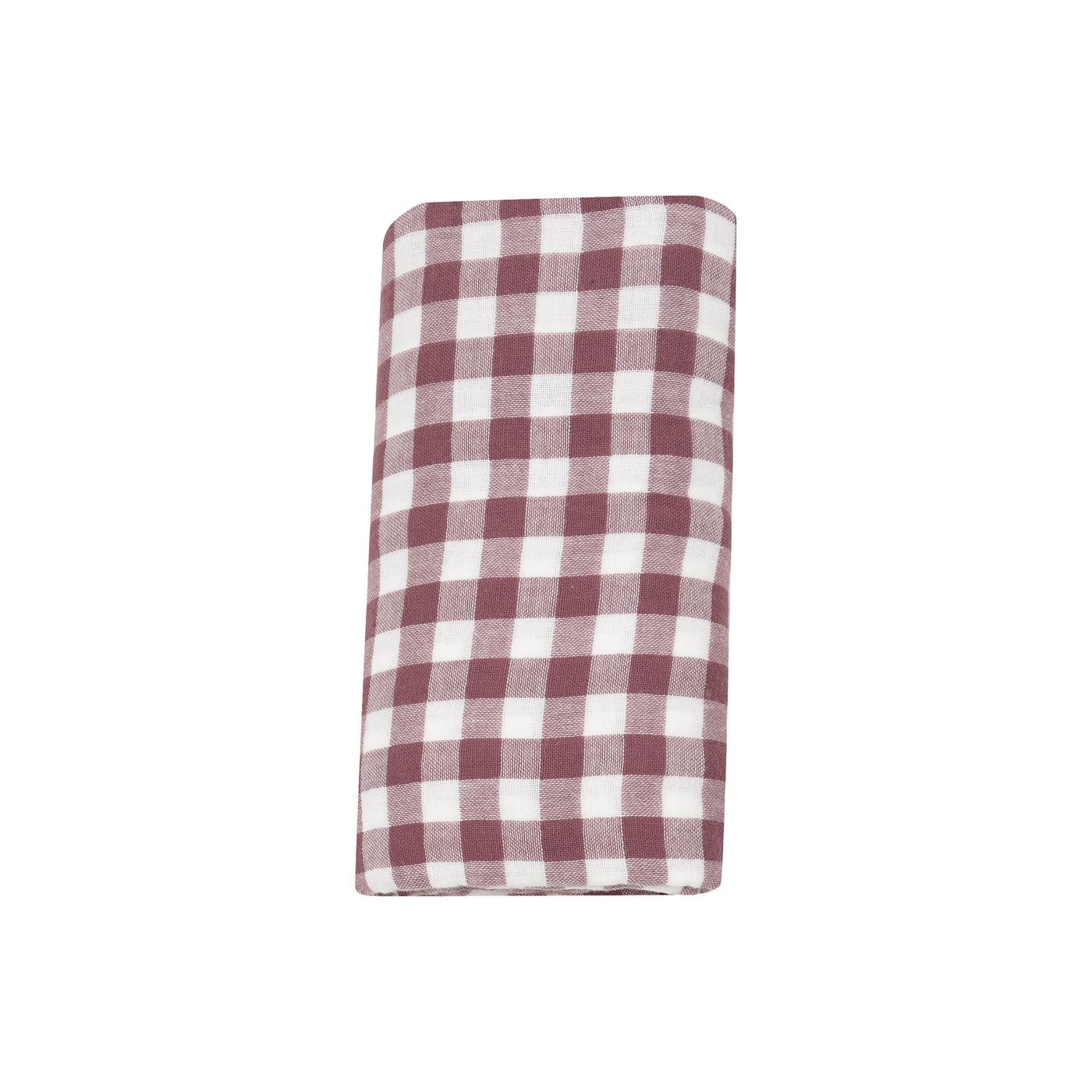 Swaddle Blanket - Gingham Plum-Angel Dear