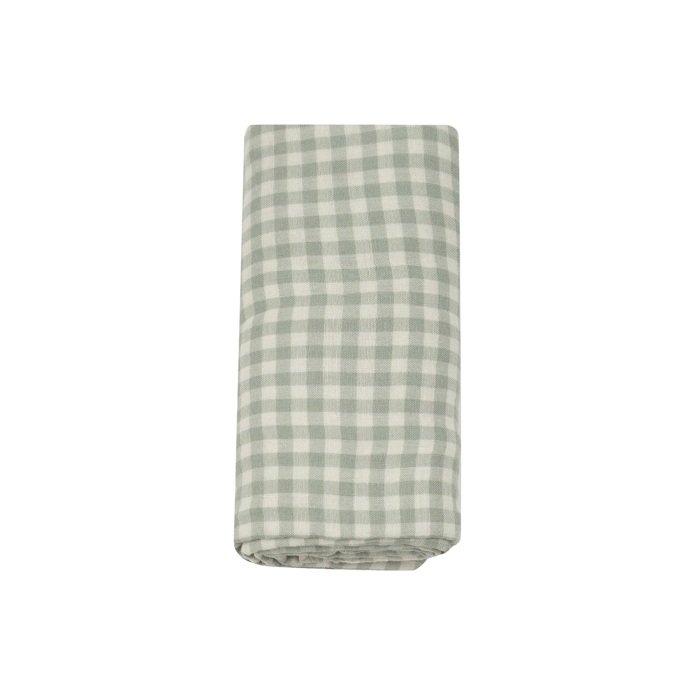 Swaddle Blanket - Mini Green Gingham-Angel Dear