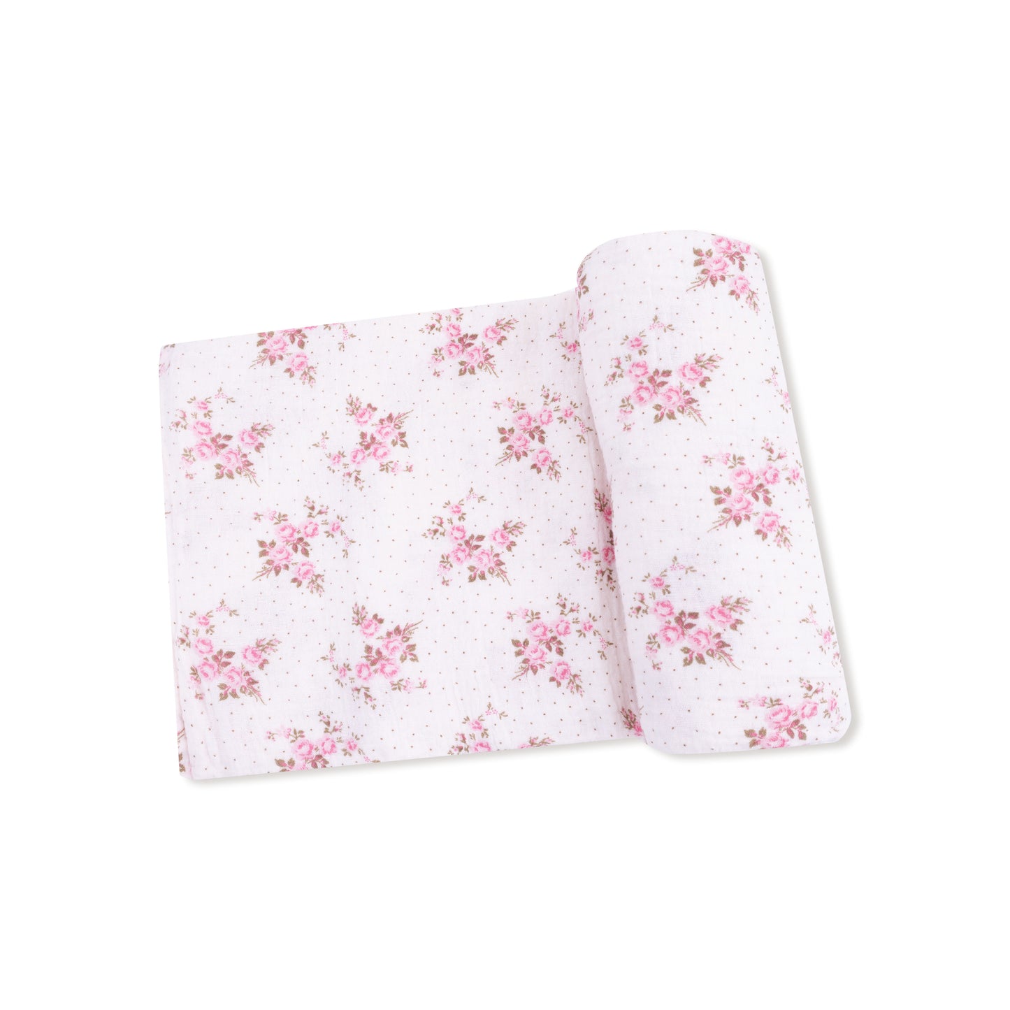 Swaddle Blanket in our  Belle Rosette Dot print from Angel Dear