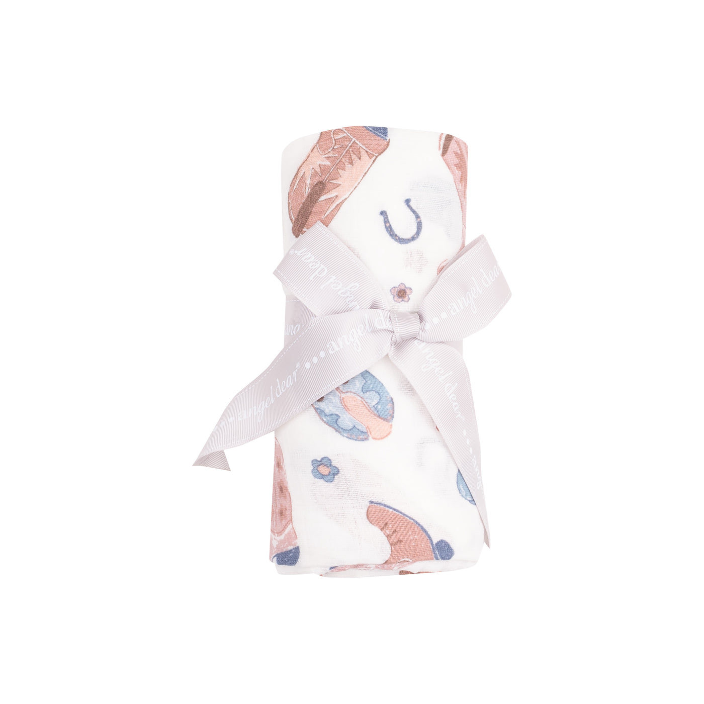 Swaddle Blanket - Cowboy Boots Pink