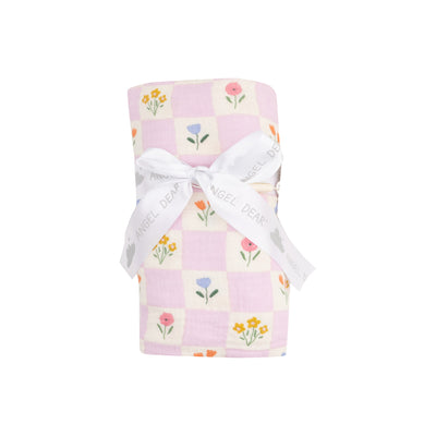 Swaddle Blanket - Floral Check