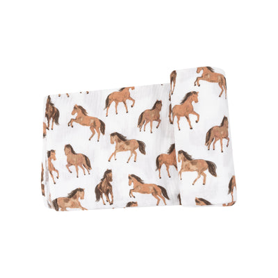 Swaddle Blanket - Horses