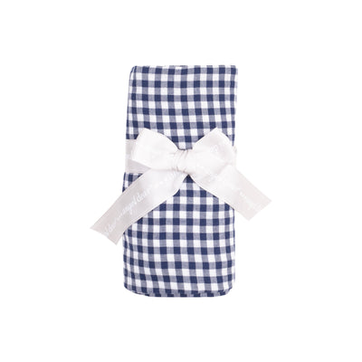 Swaddle Blanket - Navy Gingham