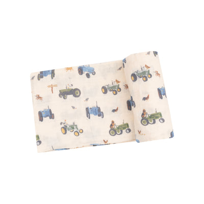 Swaddle Blanket - Tractors And Friends Uni