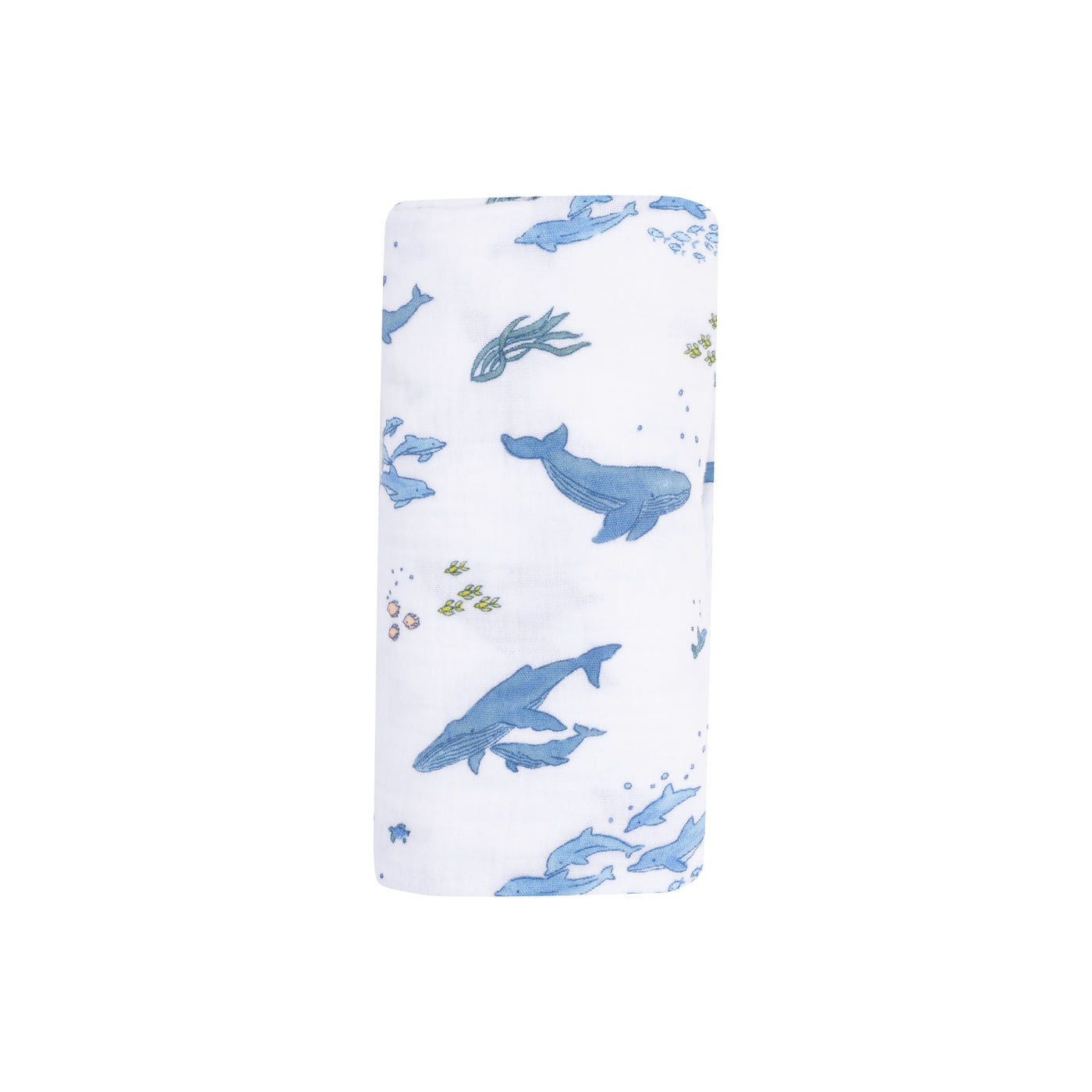 Swaddle Blanket - Watercolor Blue Whales