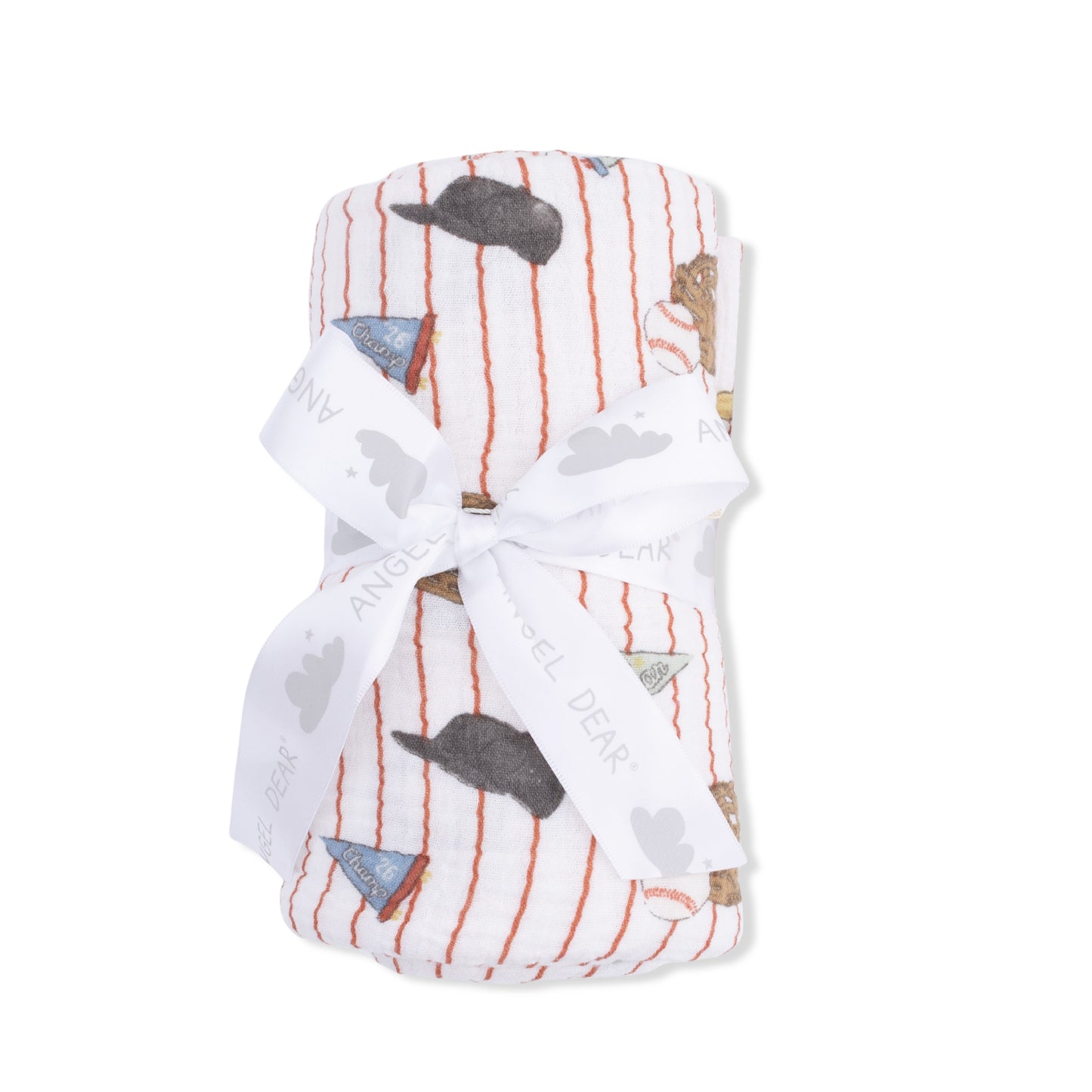Vintage Baseball Stripe  - Swaddle Blanket-Angel Dear