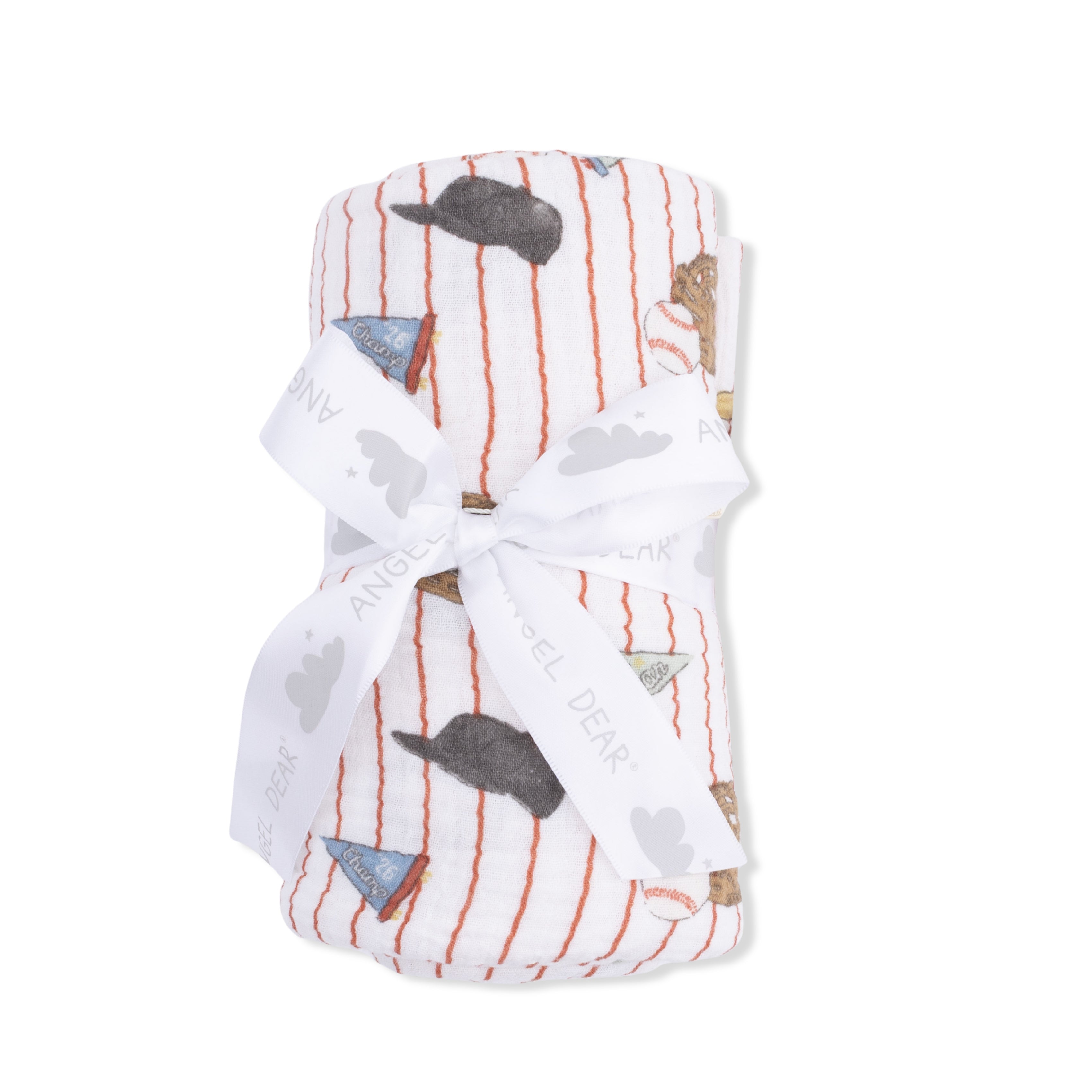 Vintage Baseball Stripe  - Swaddle Blanket-Angel Dear