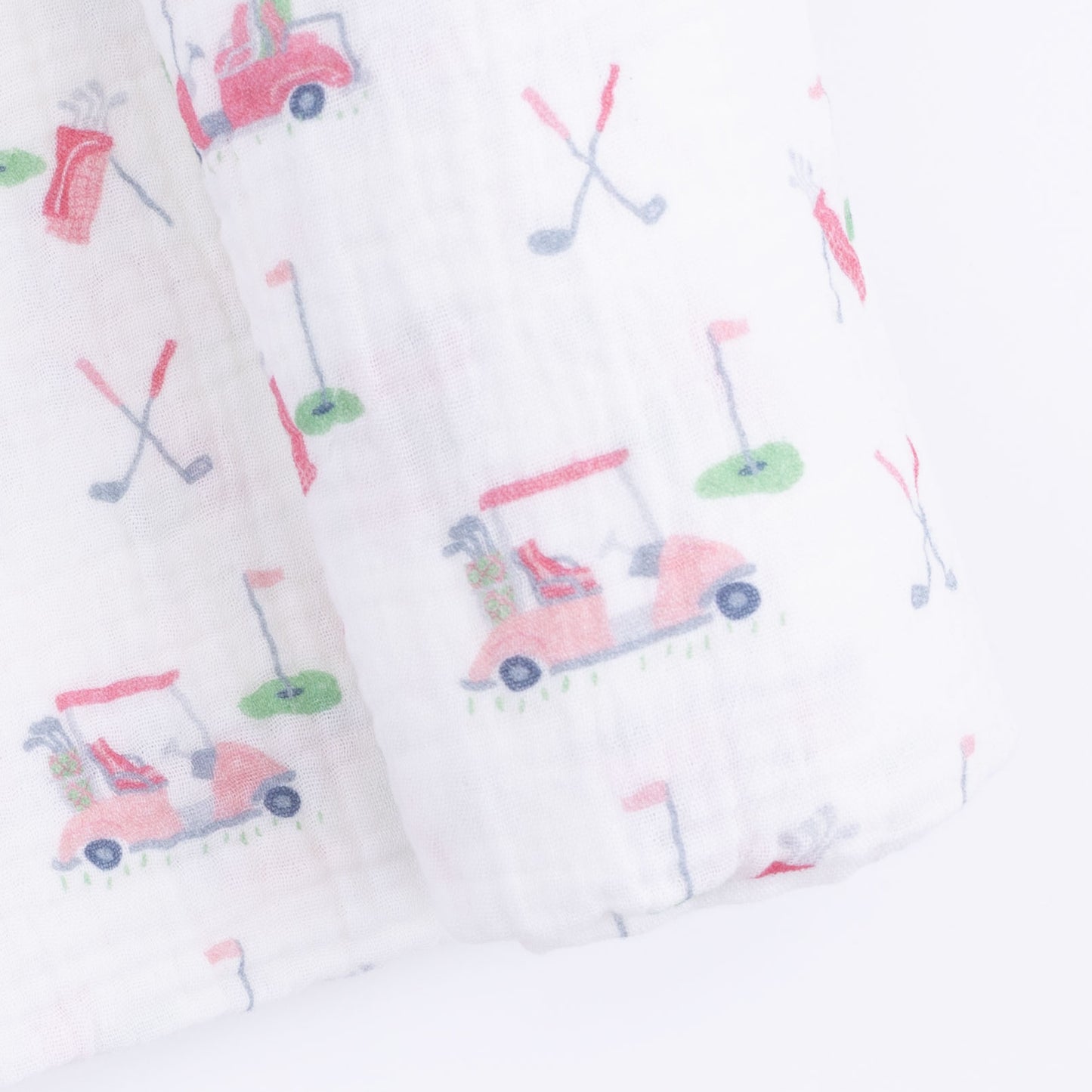 Baby Golf Carts Pink - Swaddle Blanket-Angel Dear