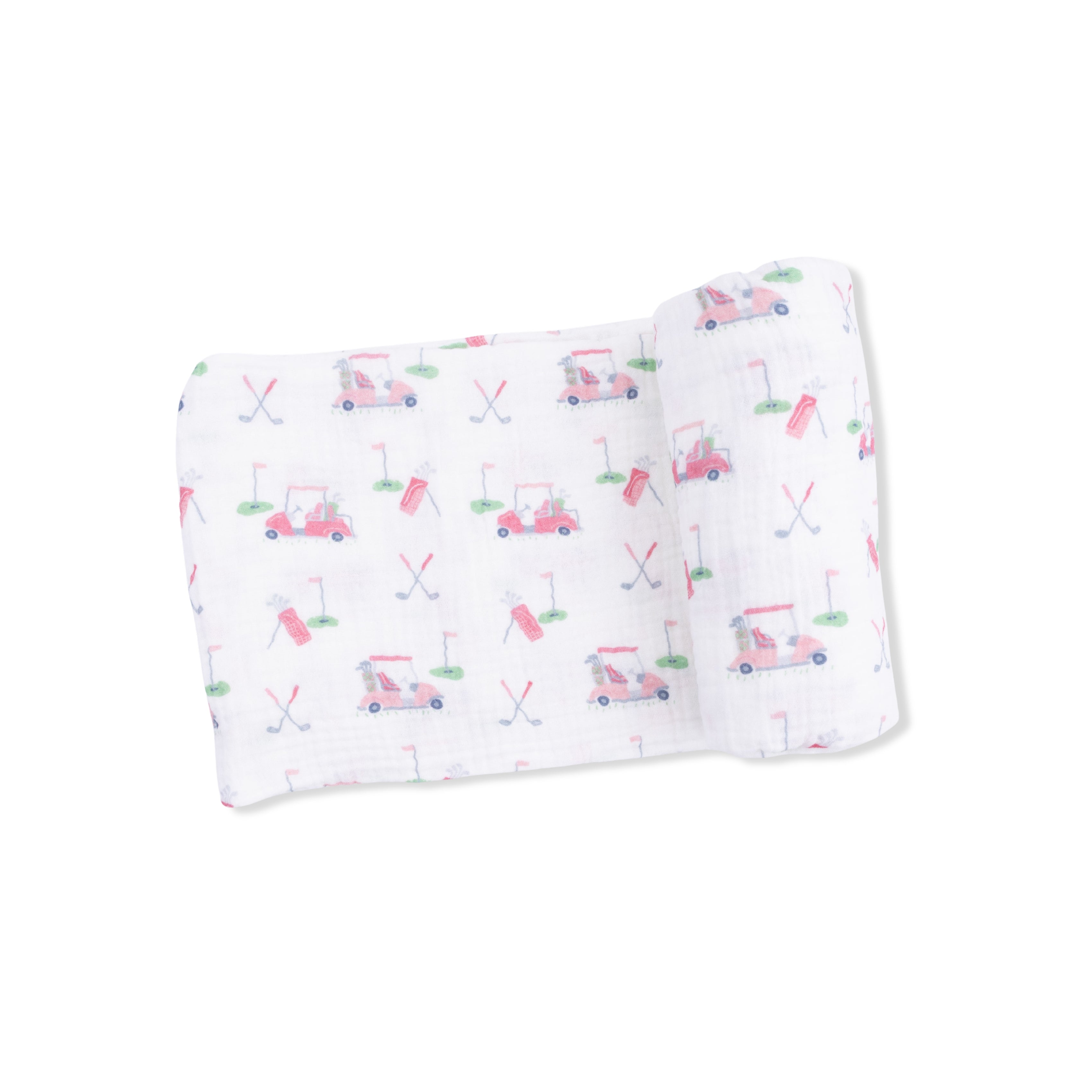 Baby Golf Carts Pink - Swaddle Blanket-Angel Dear