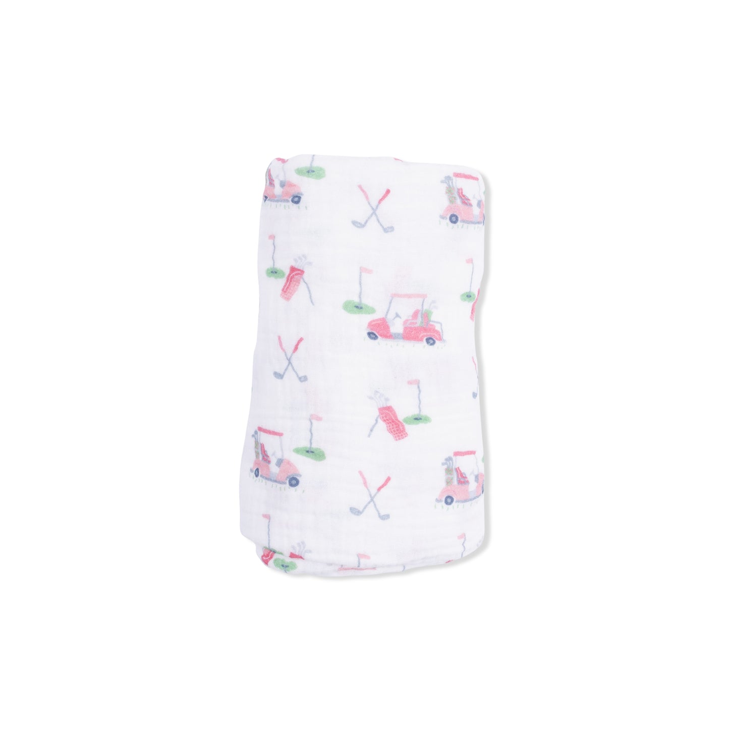 Baby Golf Carts Pink - Swaddle Blanket-Angel Dear