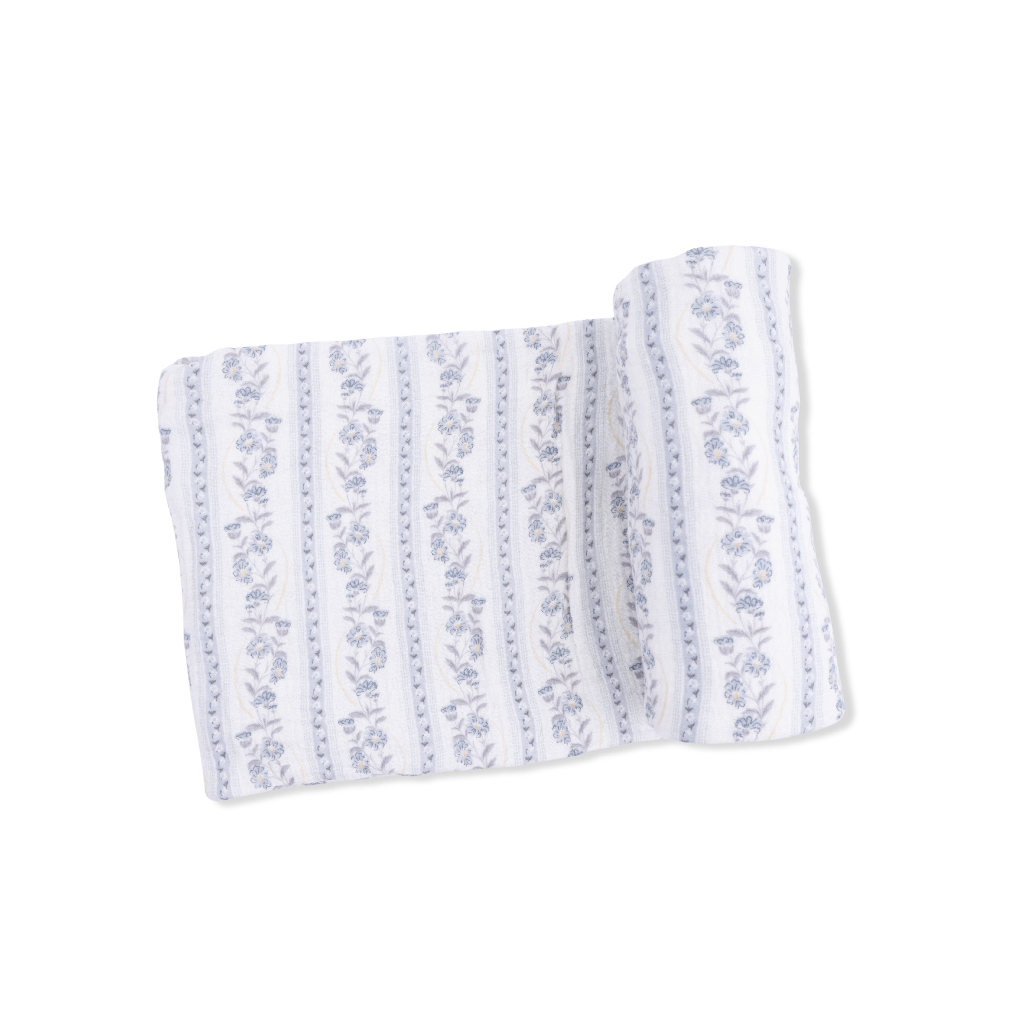 Kimberly Floral Stripe - Swaddle Blanket-Angel Dear