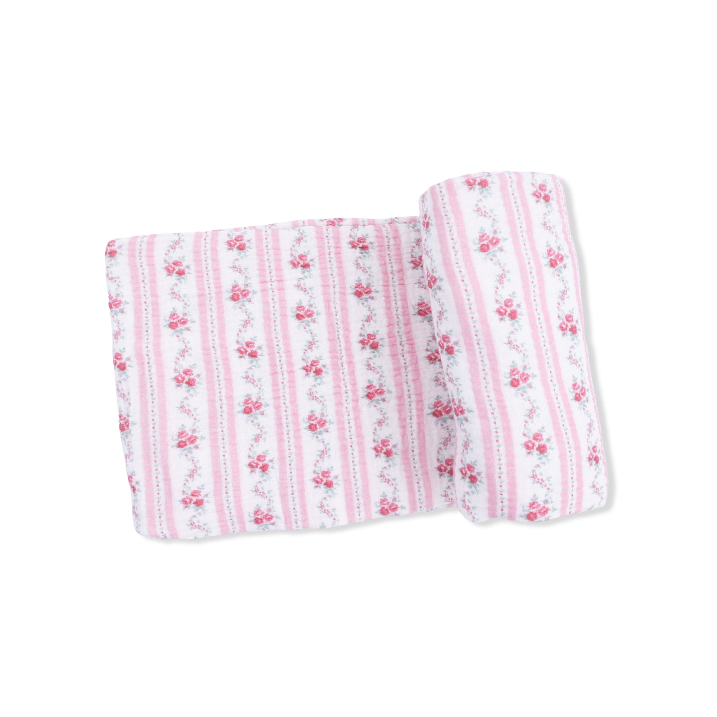 Winding Roses Stripe - Swaddle Blanket-Angel Dear
