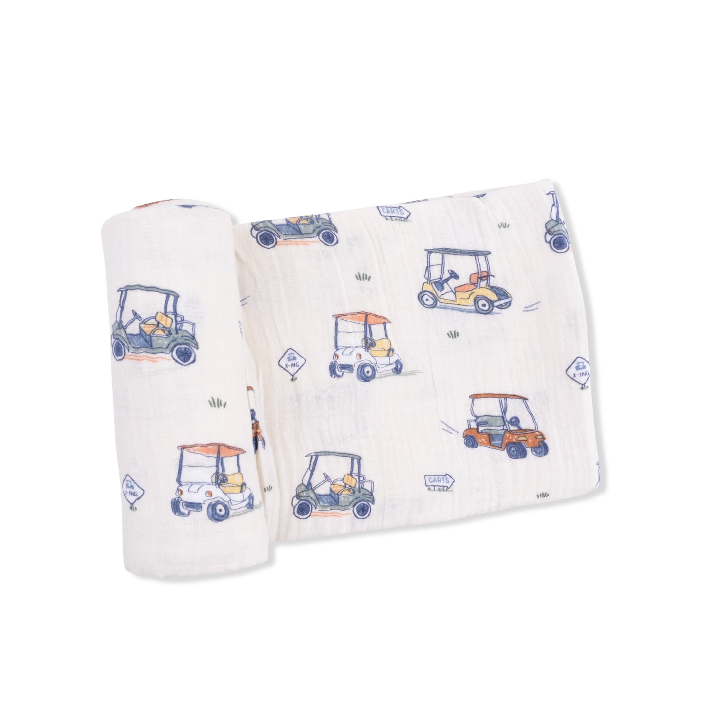 Zooming Golf Carts - Swaddle Blanket-Angel Dear