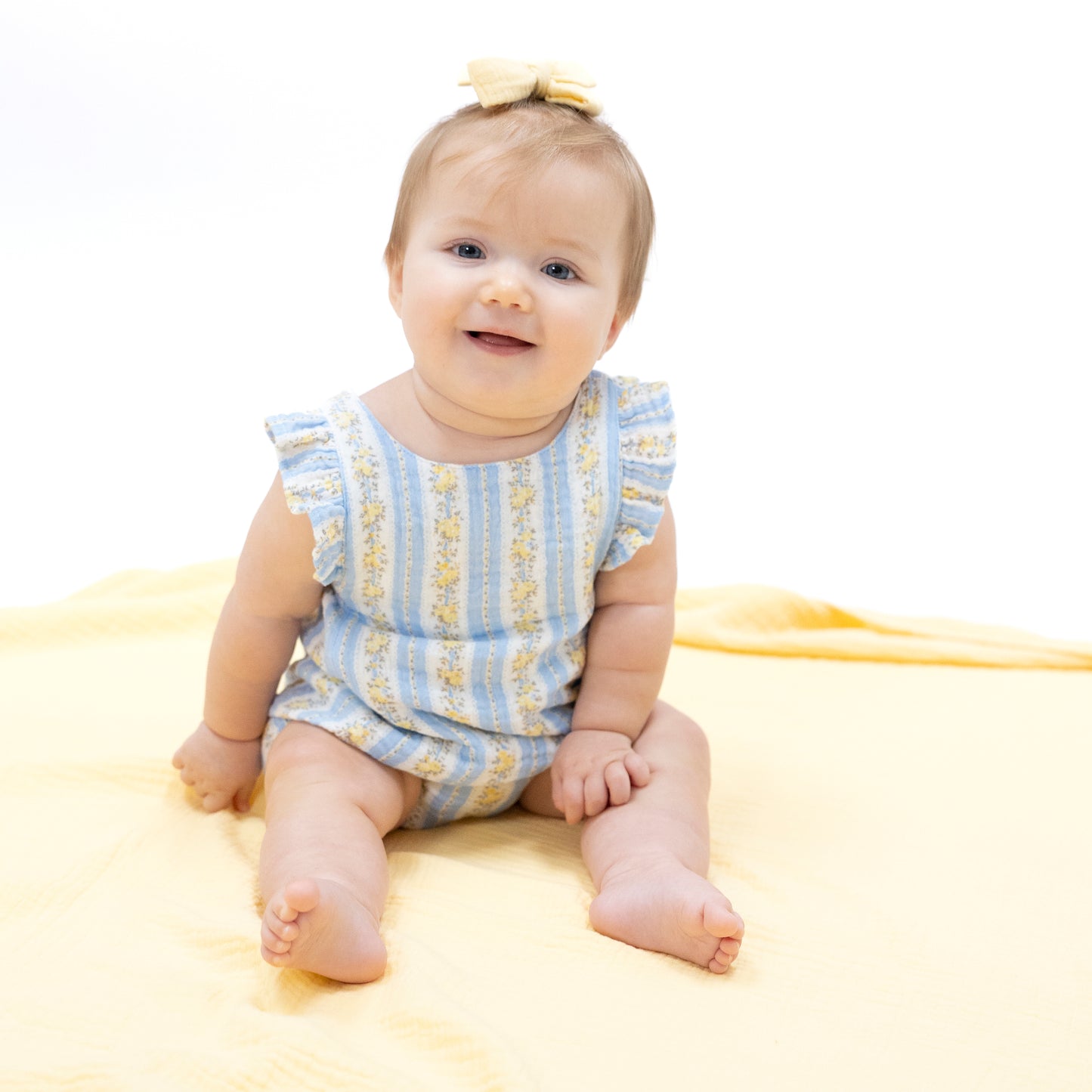 Odalys Floral Stripe - Sunsuit-Angel Dear