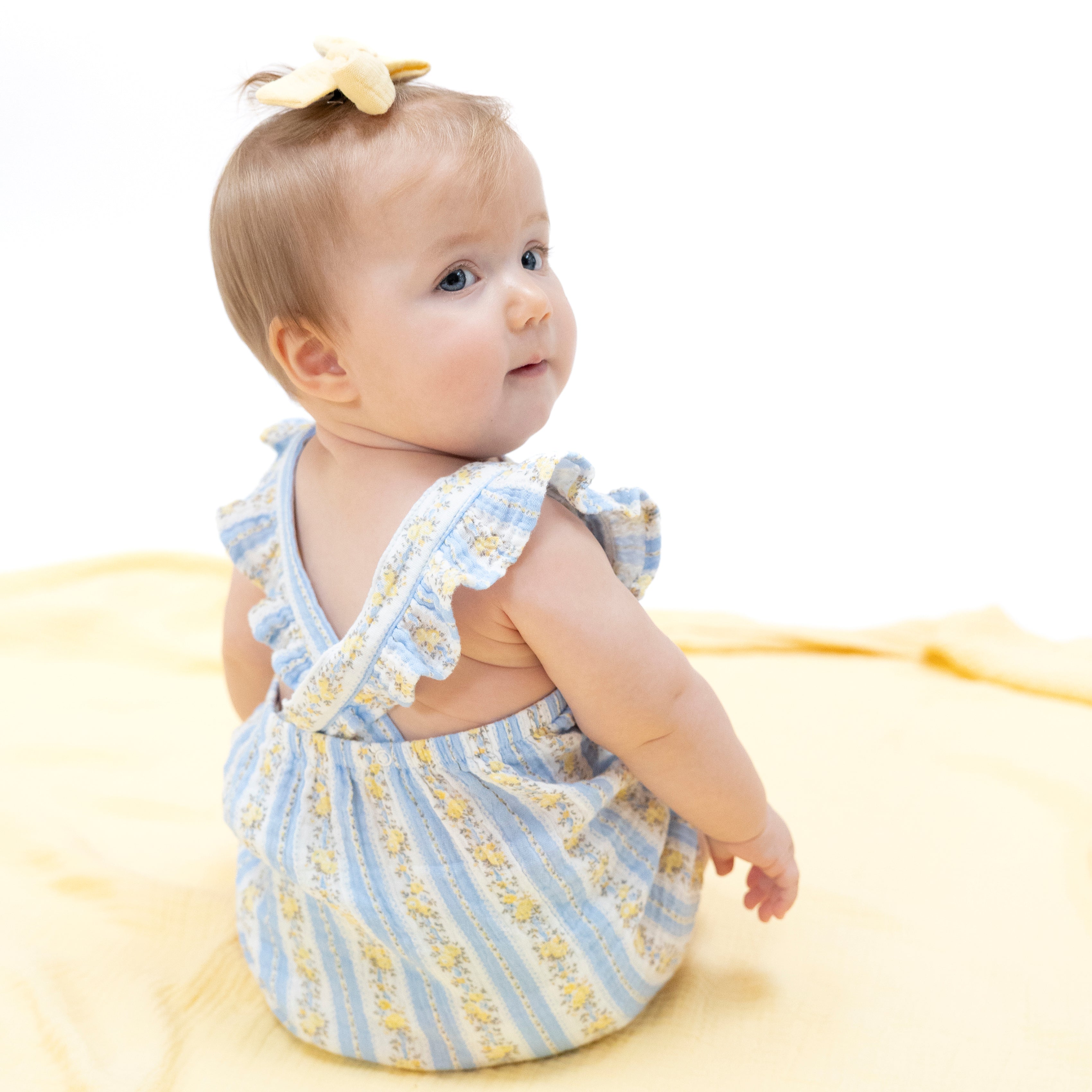 Odalys Floral Stripe - Sunsuit-Angel Dear