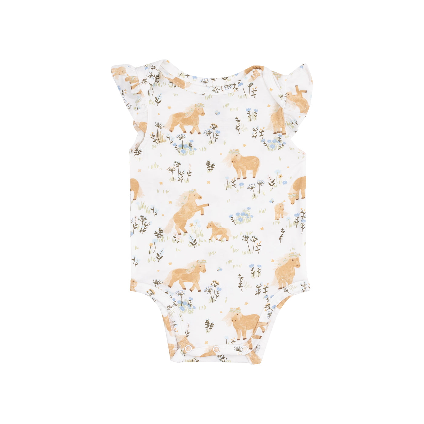 Ruffle Sleeve Bodysuit - Pretty Ponies