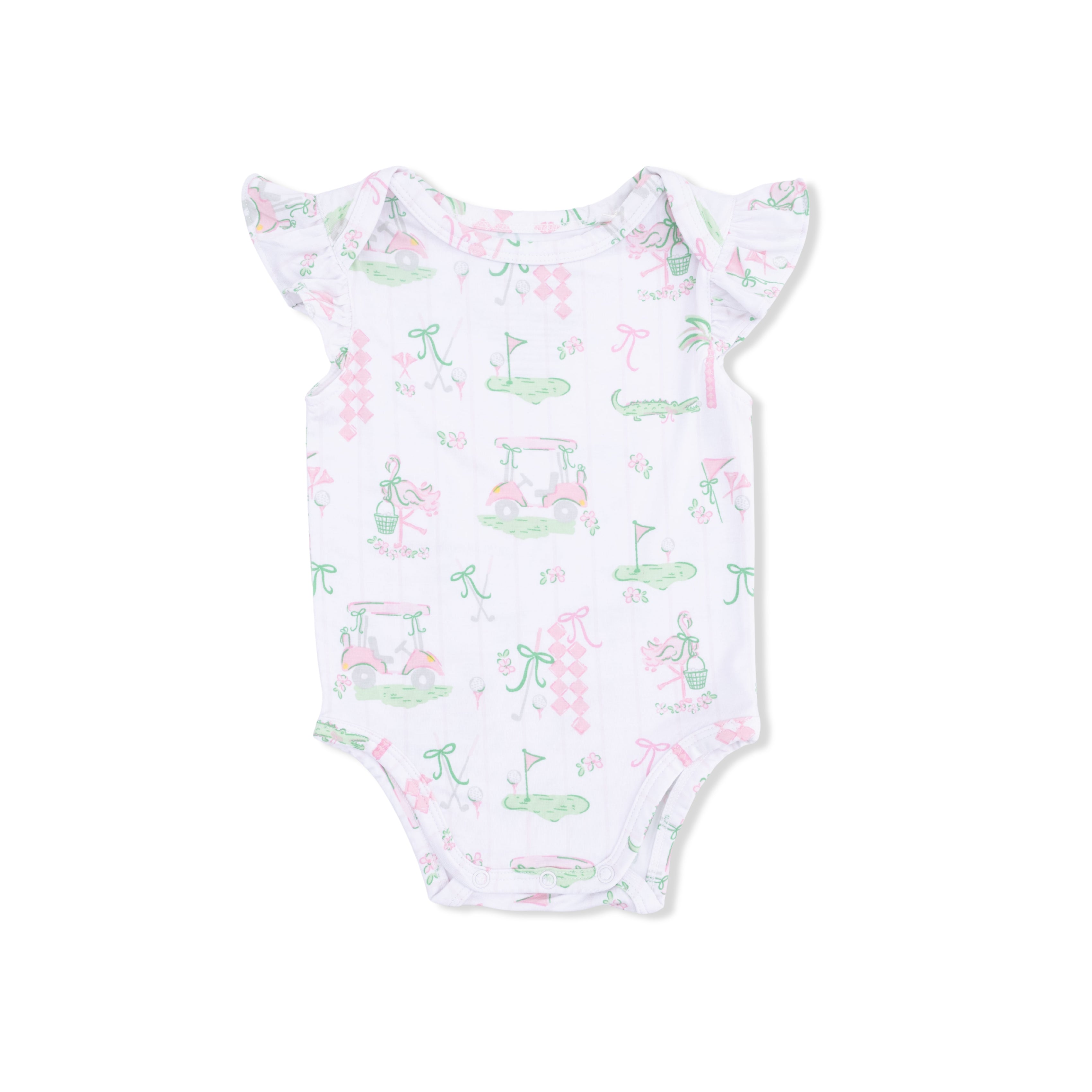 Pretty Golf - Ruffle Sleeve Bodysuit-Angel Dear