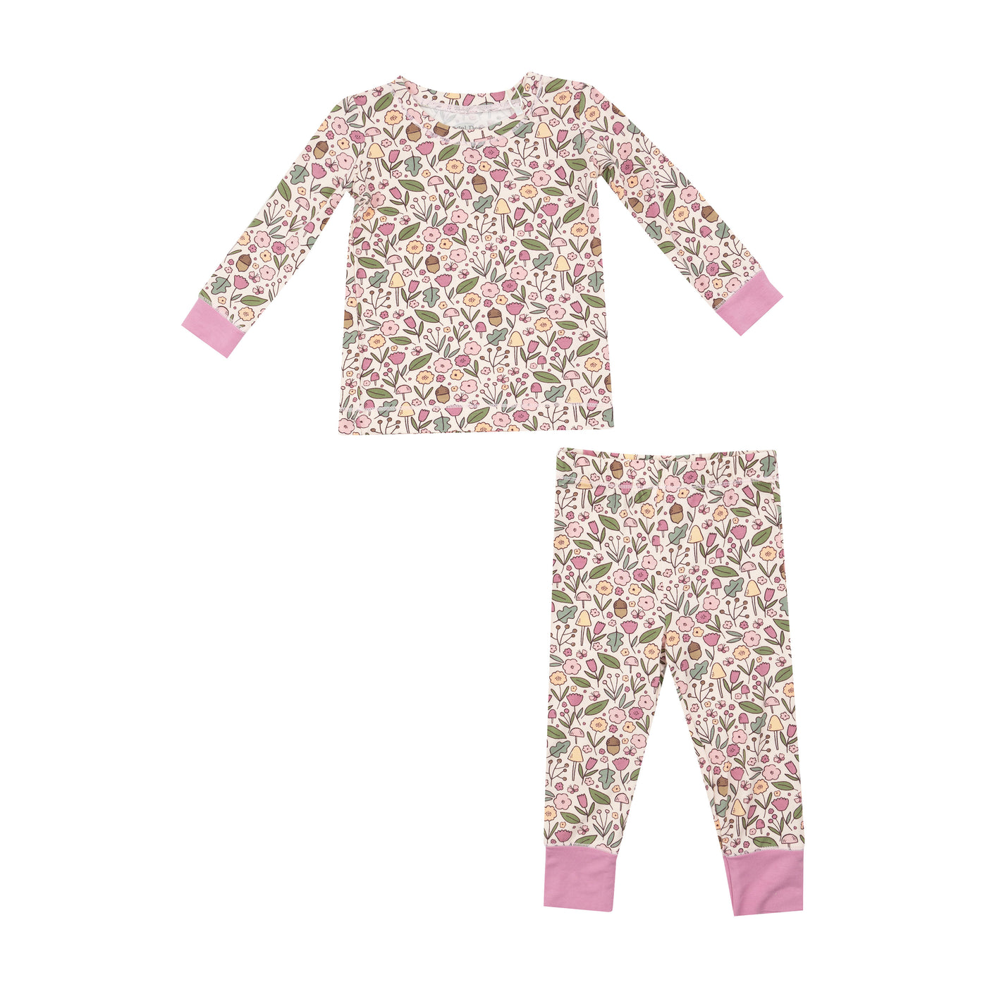 L/S Loungewear Set - Acorn Floral-Angel Dear