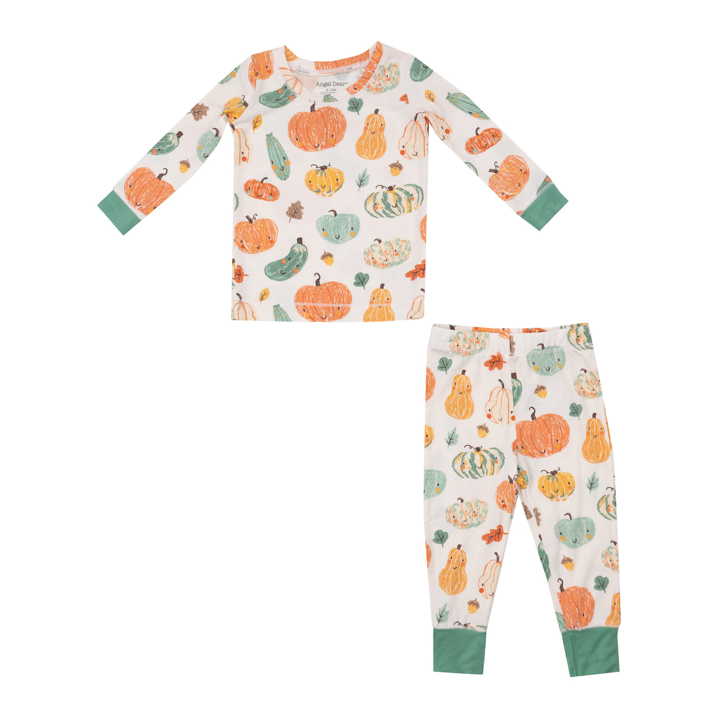 L/S Loungewear Set - Crayon Pumpkins-Angel Dear