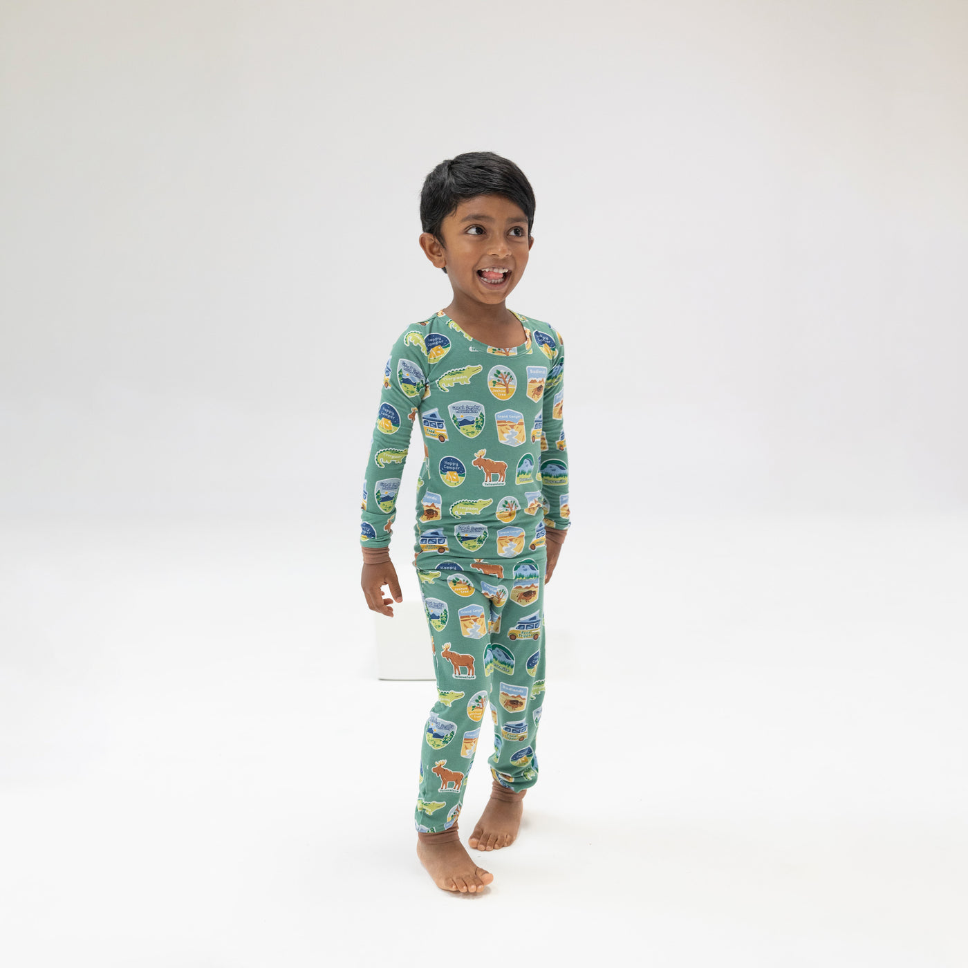 L/S Loungewear Set - National Park Stickers-Angel Dear