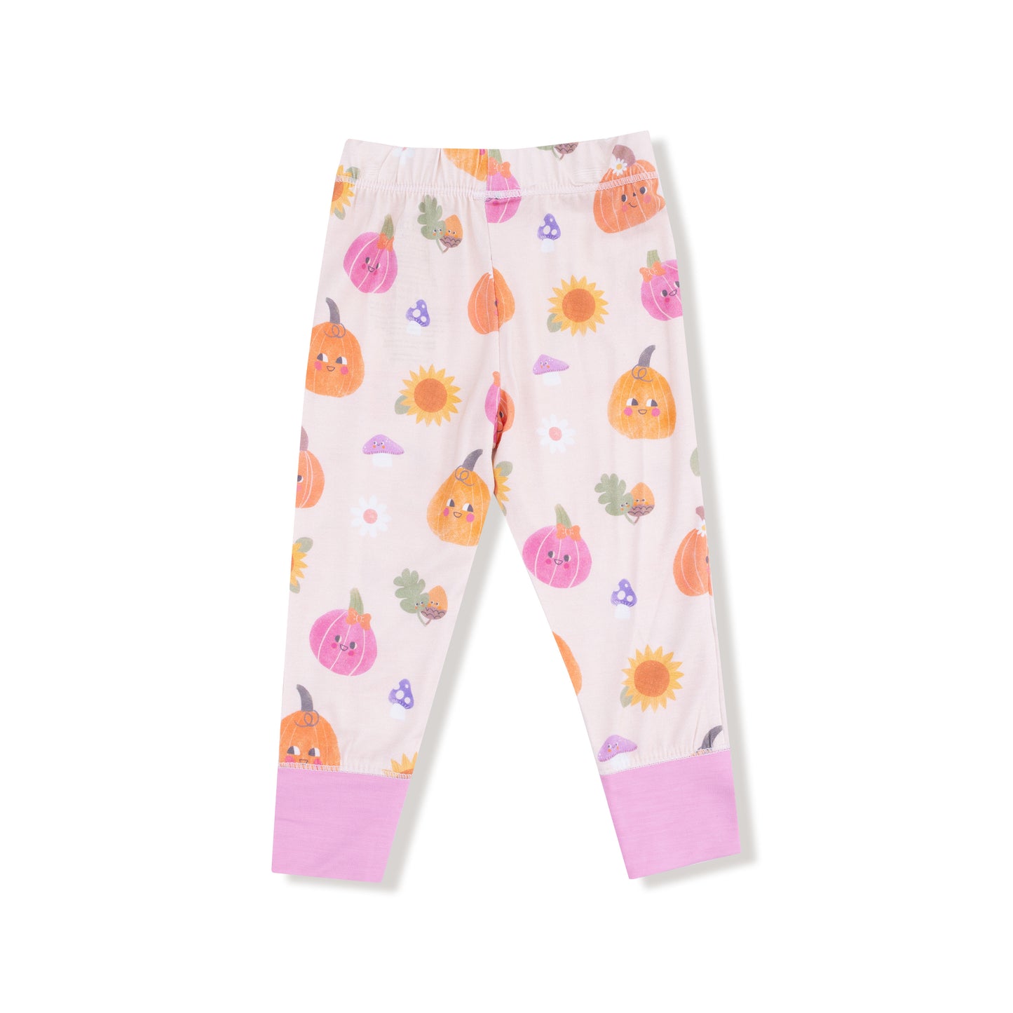 Long Sleeve Loungewear Set in our  Autumn Pumpkins - Pink print from Angel Dear