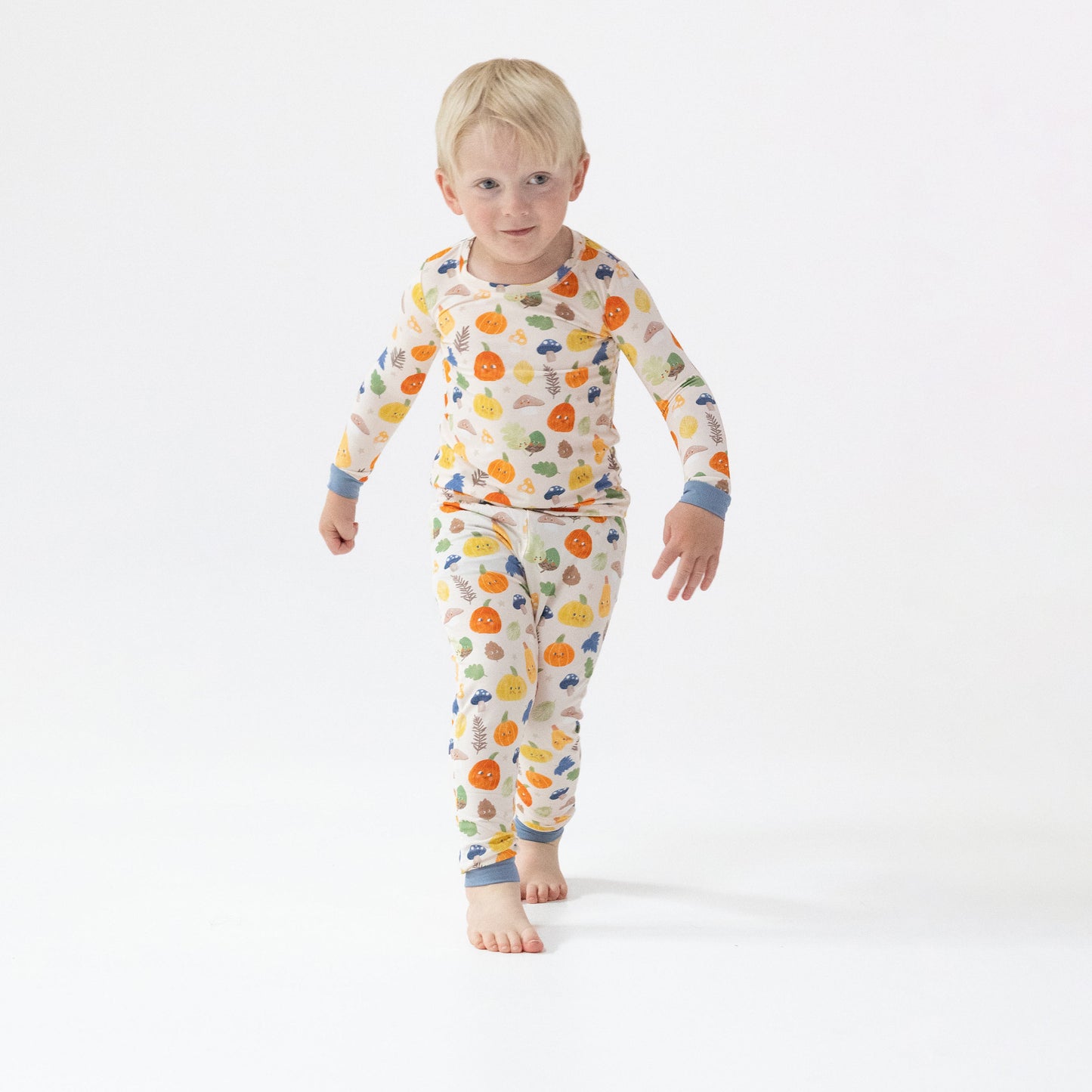 Long Sleeve Loungewear Set in our  Autumn Pumpkins print from Angel Dear