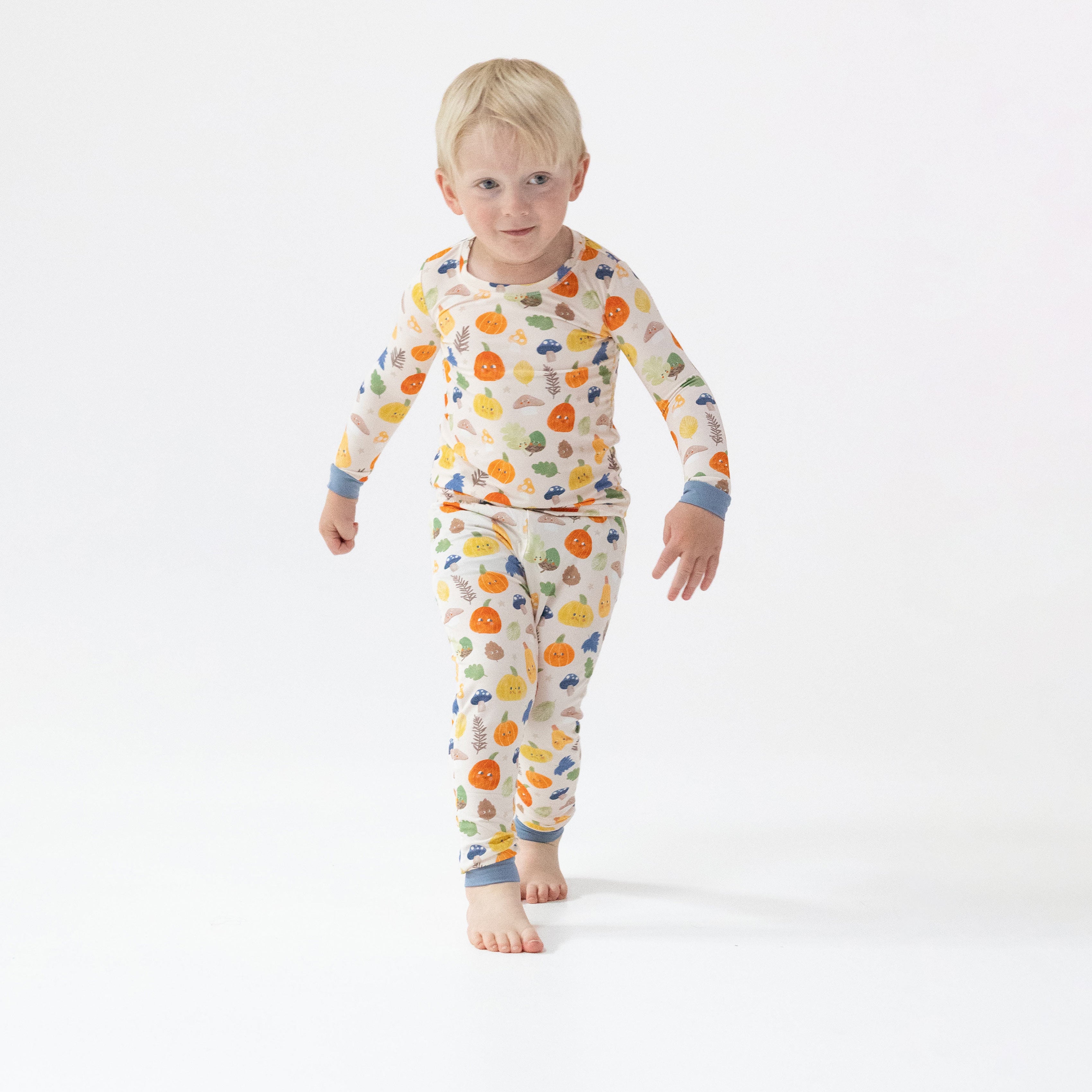Long Sleeve Loungewear Set in our  Autumn Pumpkins print from Angel Dear