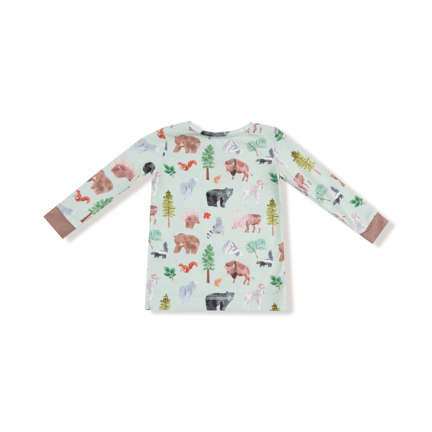 Long Sleeve Loungewear Set in our  American Woodland Animals print from Angel Dear