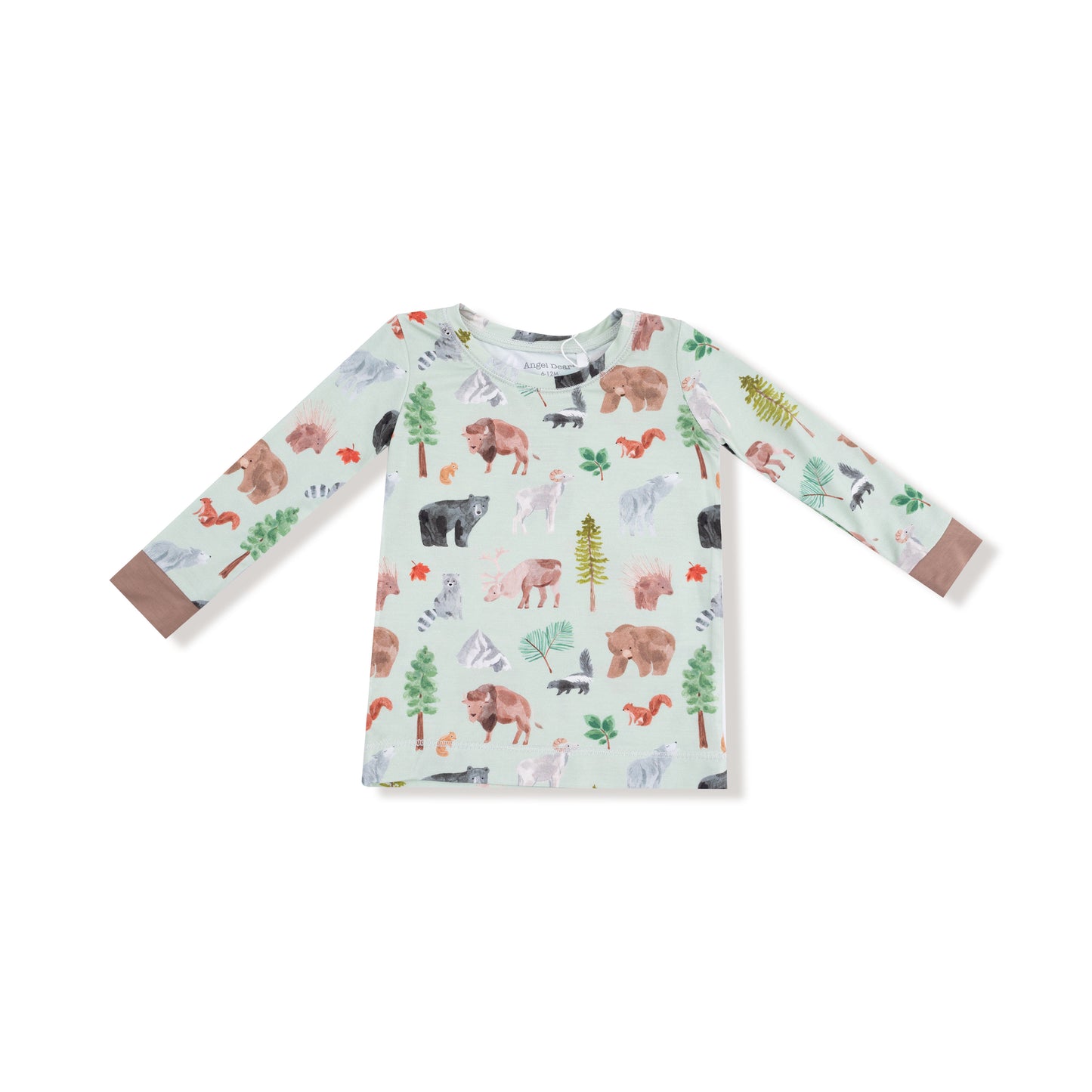 Long Sleeve Loungewear Set in our  American Woodland Animals print from Angel Dear