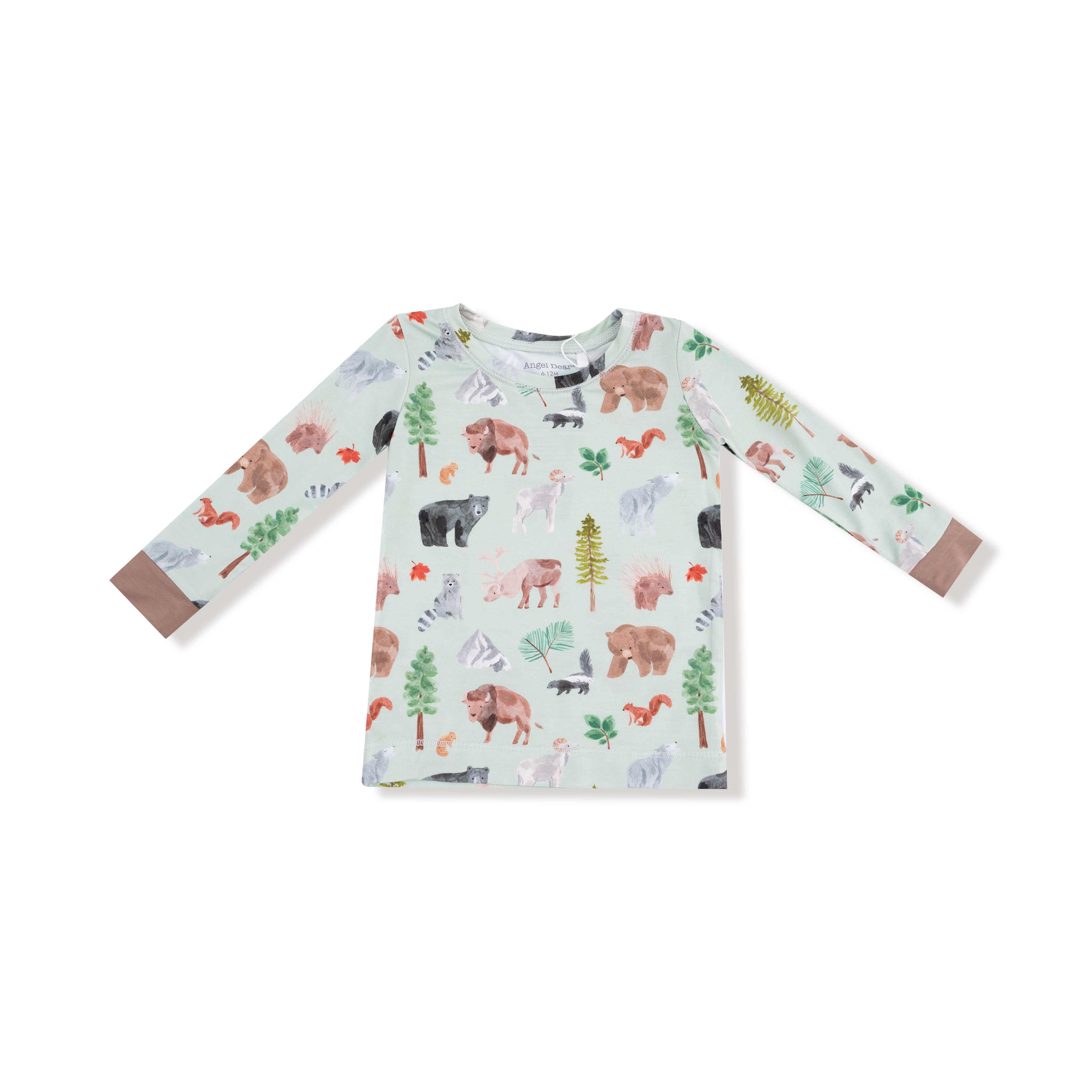 Long Sleeve Loungewear Set in our  American Woodland Animals print from Angel Dear