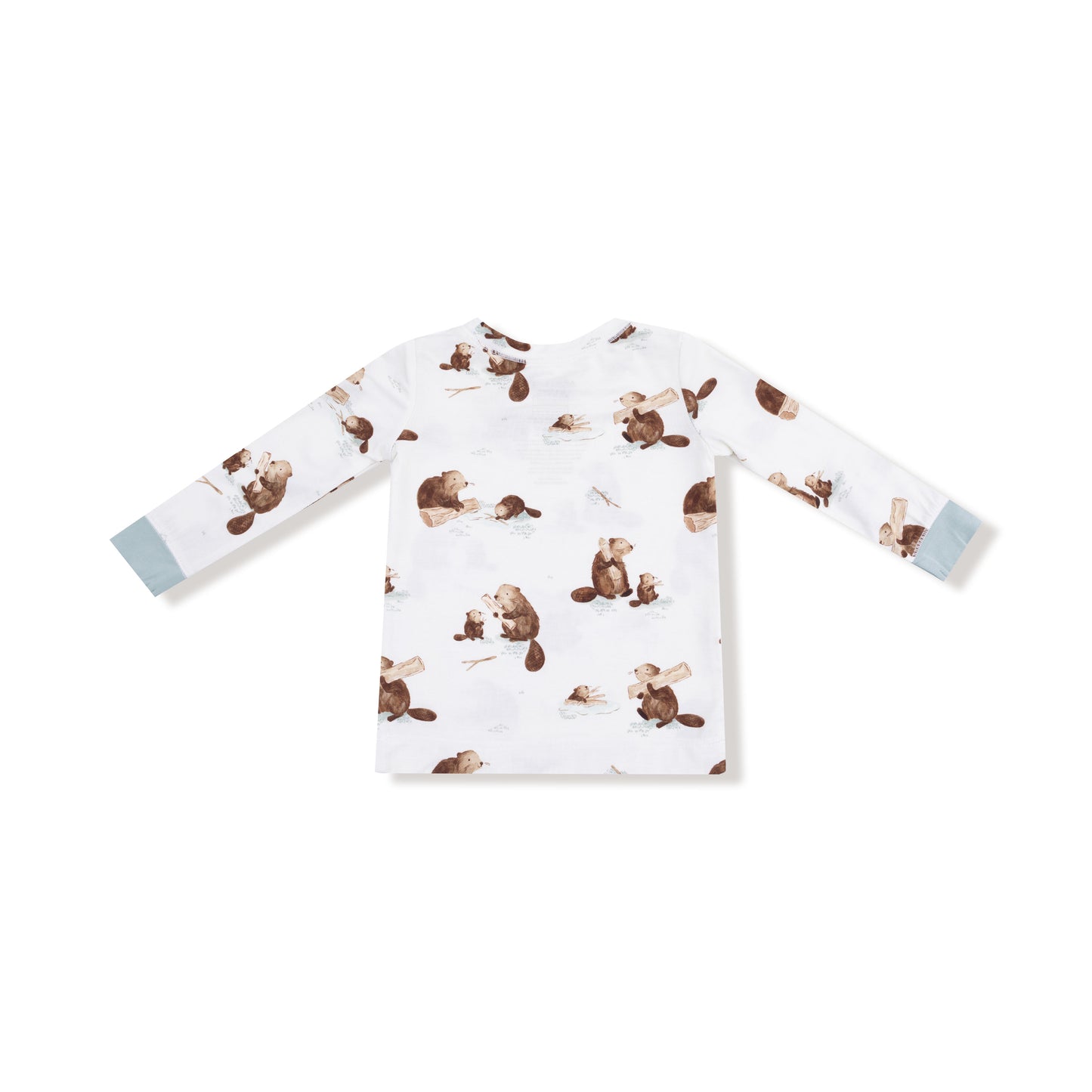 Long Sleeve Loungewear Set in our  Baby Beavers print from Angel Dear