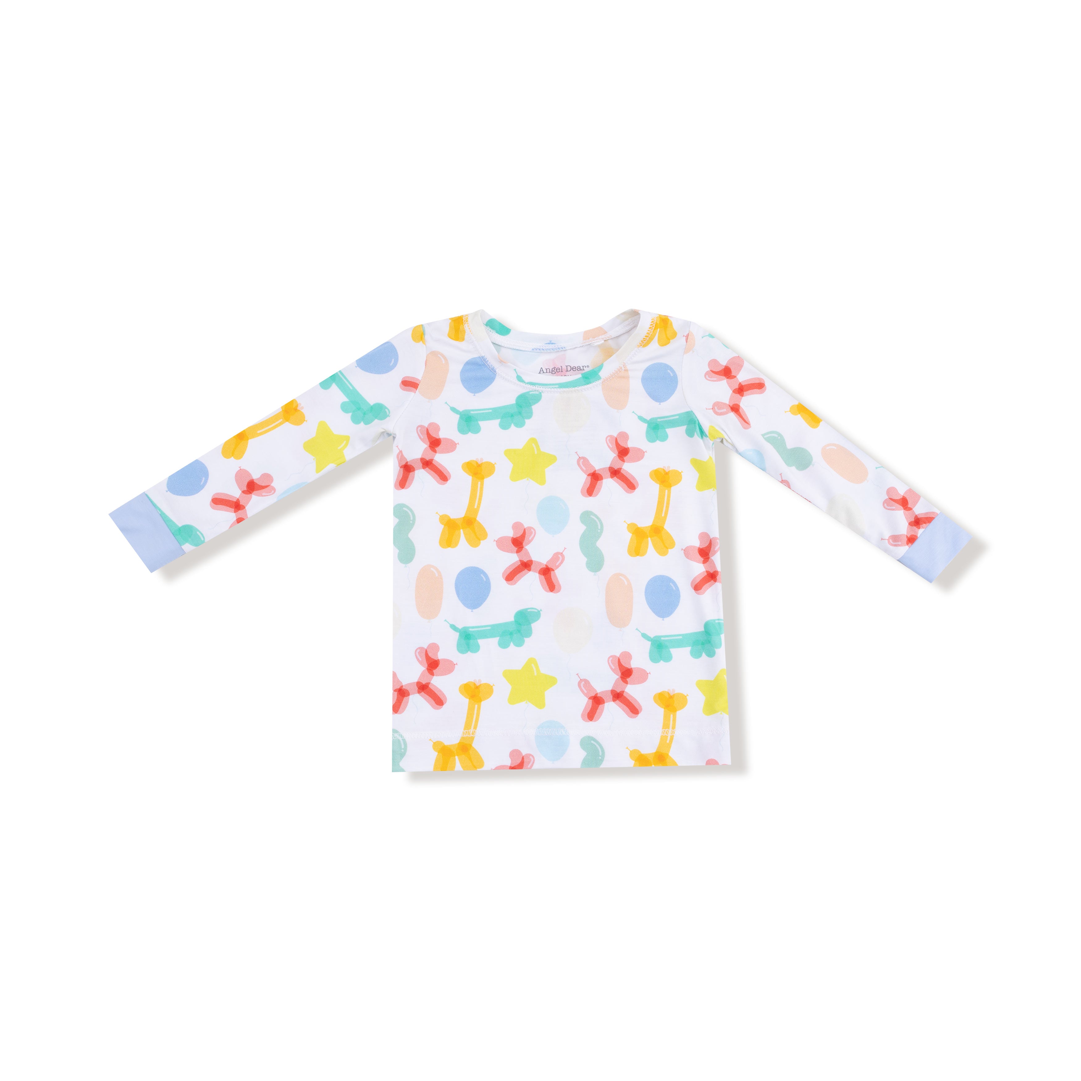 Long Sleeve Loungewear Set in our  Balloon Animals Blue print from Angel Dear