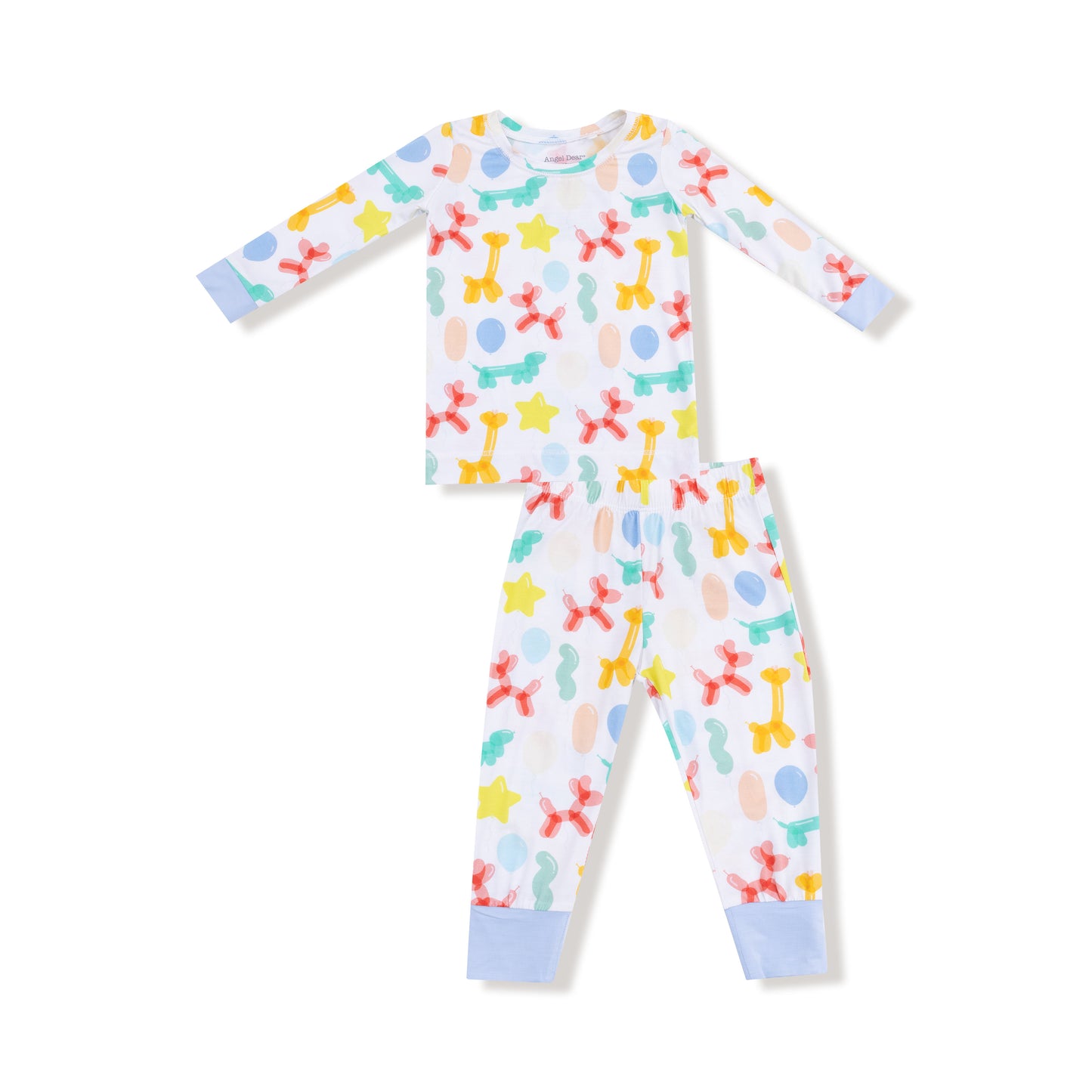 Long Sleeve Loungewear Set in our  Balloon Animals Blue print from Angel Dear