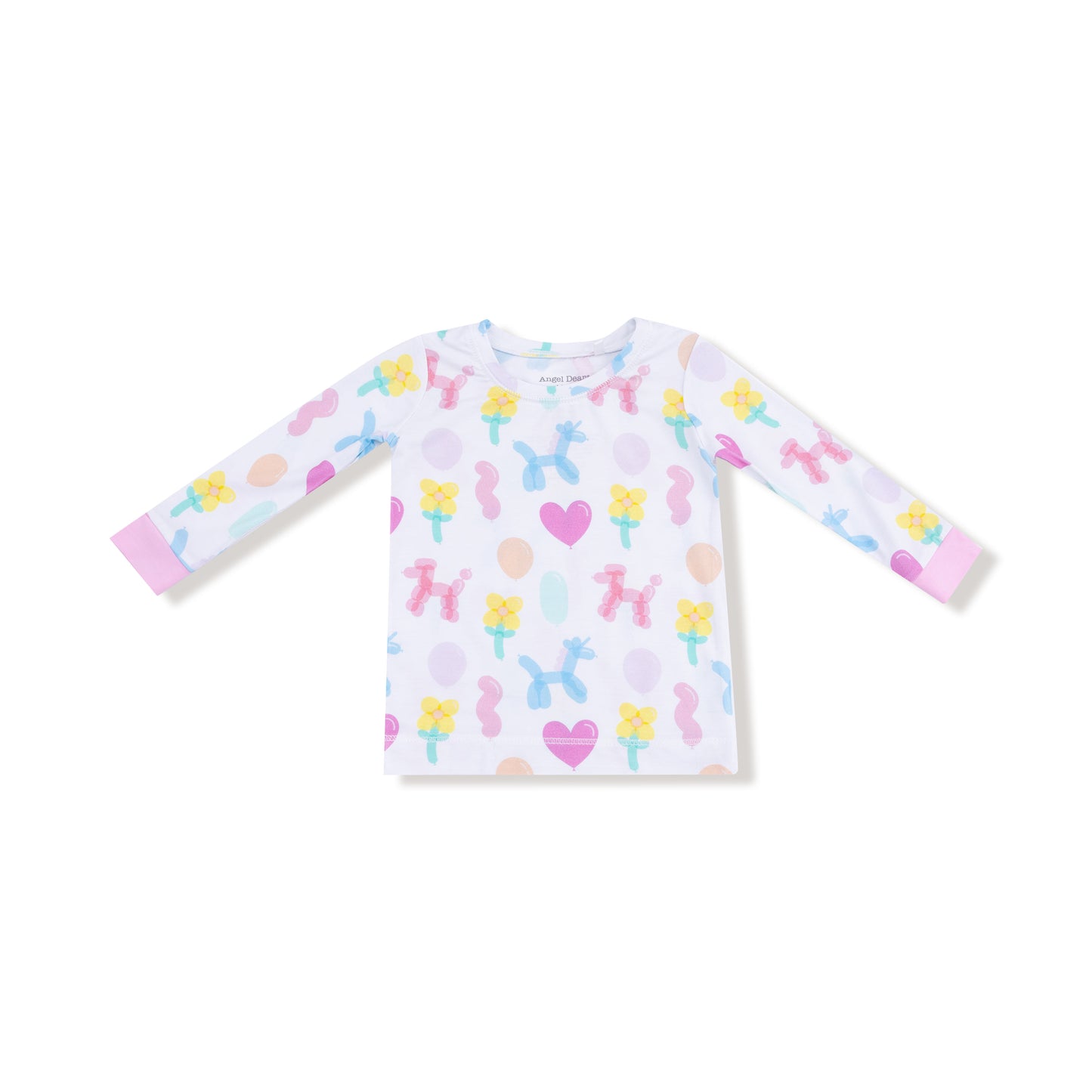 Long Sleeve Loungewear Set in our  Balloon Animals Pink print from Angel Dear