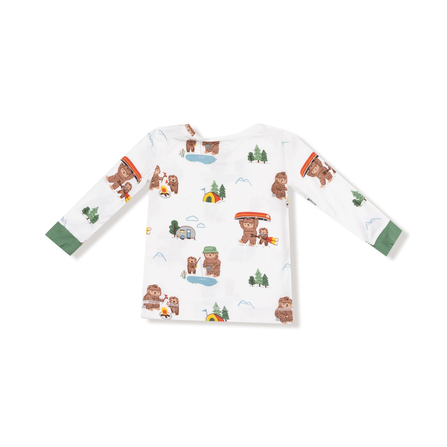 Long Sleeve Loungewear Set in our  Bigfoot Camping print from Angel Dear