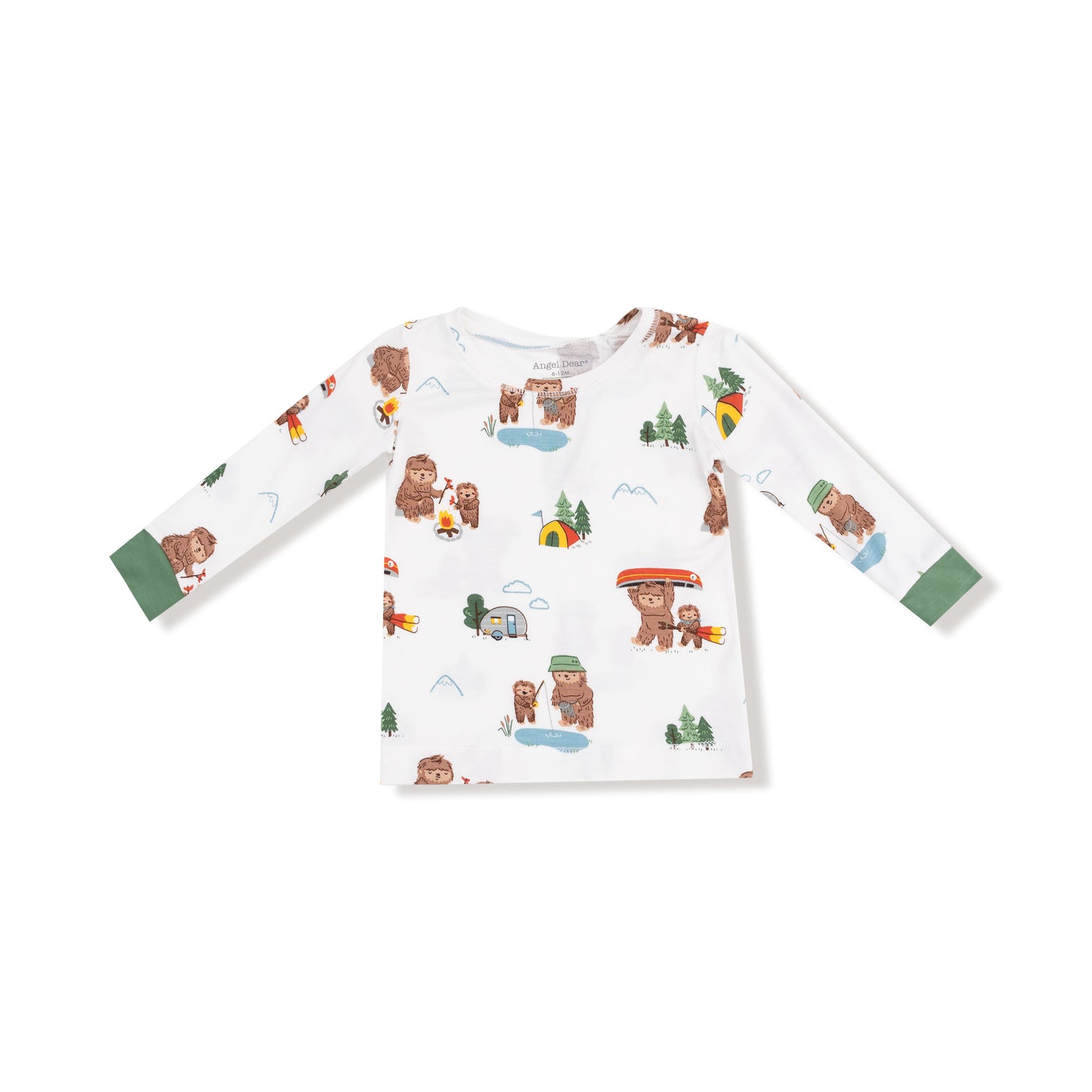 Long Sleeve Loungewear Set in our  Bigfoot Camping print from Angel Dear