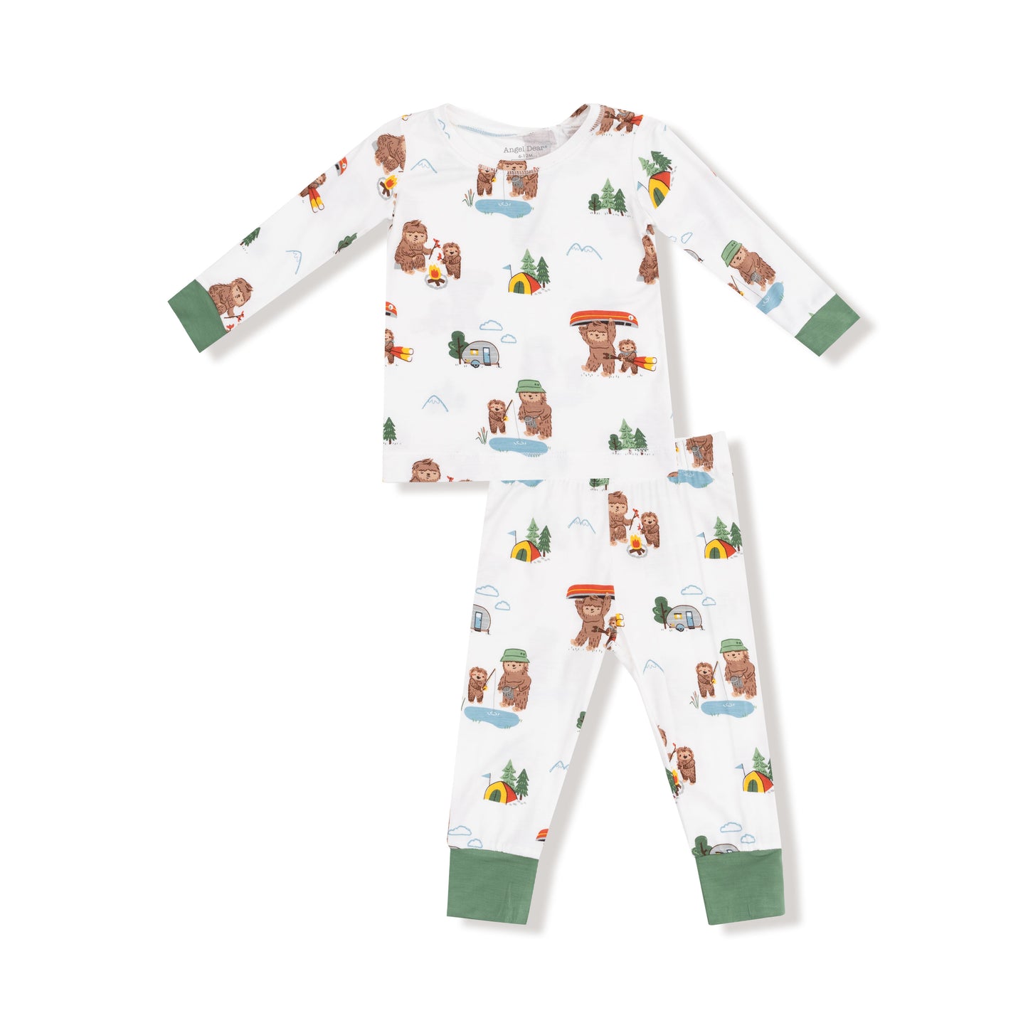 Long Sleeve Loungewear Set in our  Bigfoot Camping print from Angel Dear