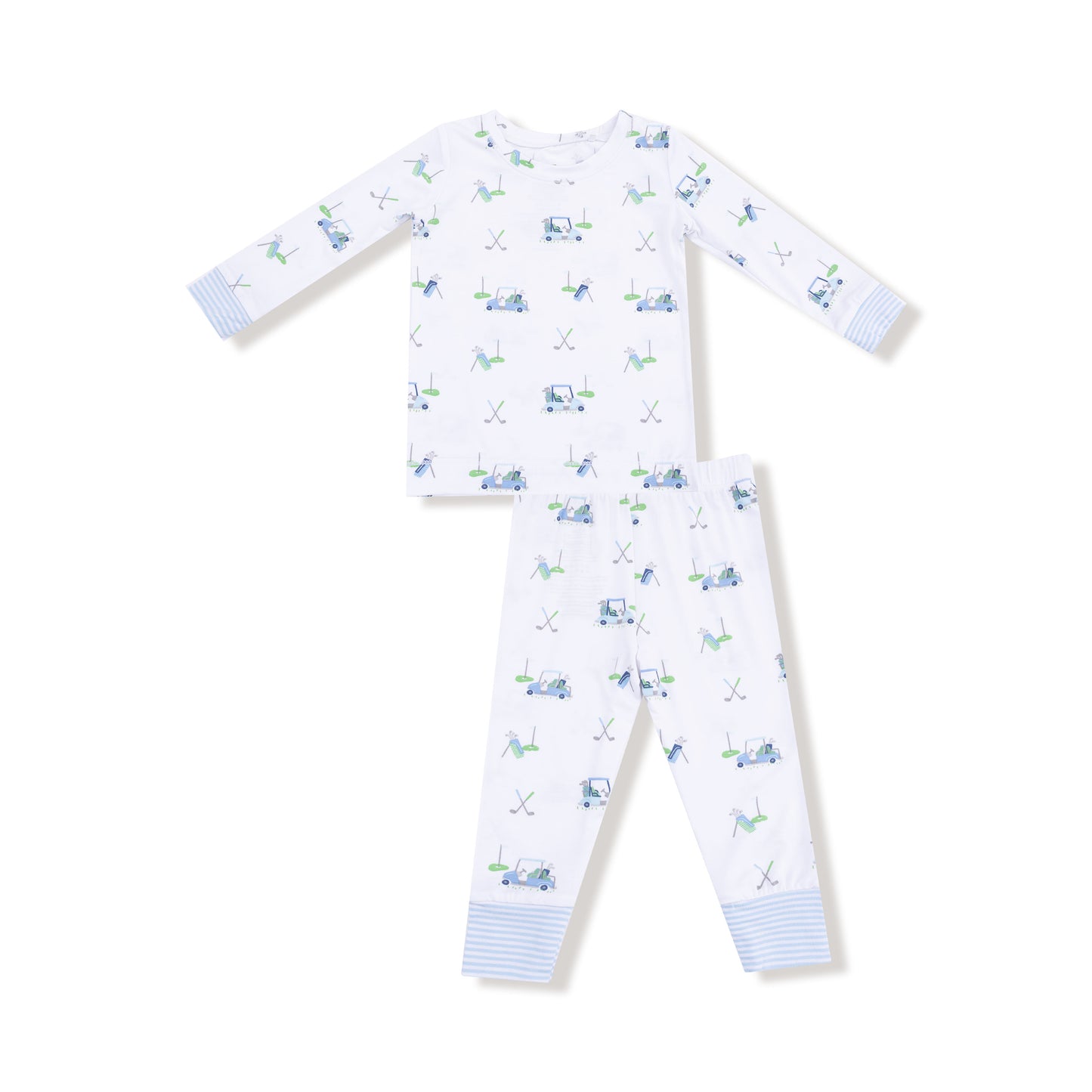Long Sleeve Loungewear Set in our  Baby Golf Carts - Blue print from Angel Dear