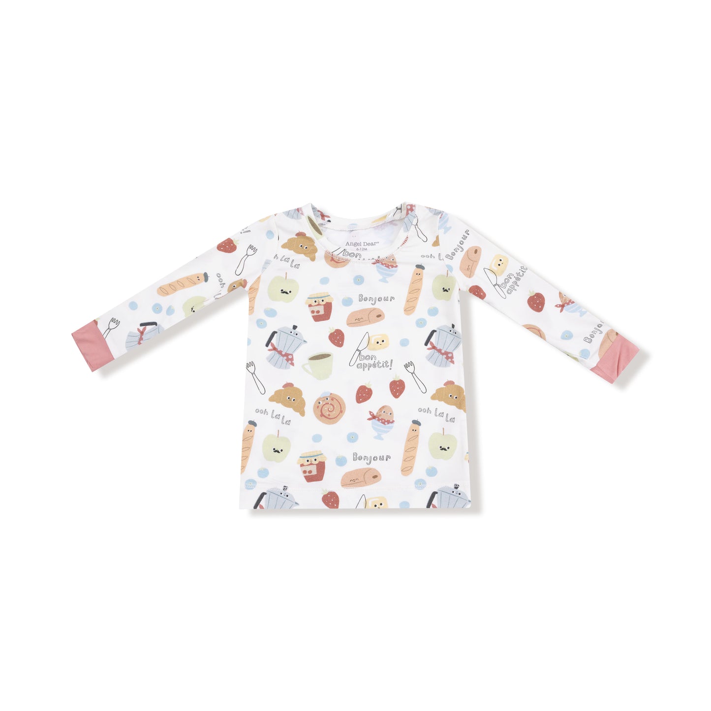 Long Sleeve Loungewear Set in our  Bonjour Breakfast print from Angel Dear