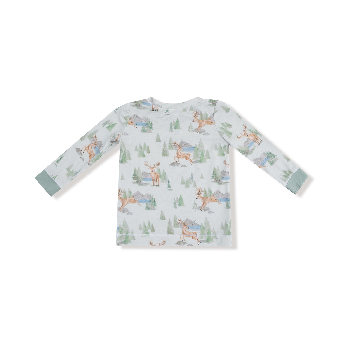 Long Sleeve Loungewear Set in our  Buck Deer print from Angel Dear